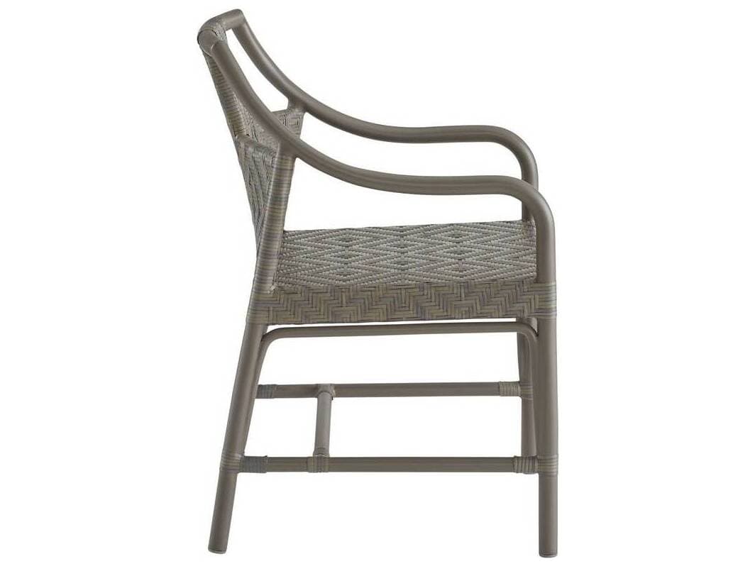Arteriors Outdoor Newton Chartreaux Gray Wicker Dining Chair
