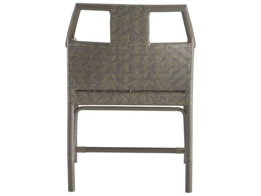 Arteriors Outdoor Newton Chartreaux Gray Wicker Dining Chair