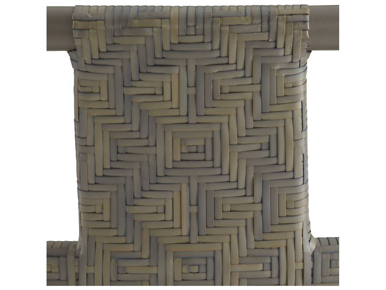 Arteriors Outdoor Newton Chartreaux Gray Wicker Dining Chair