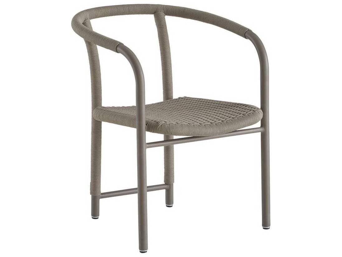 Arteriors Outdoor Feller Fossil Gray Aluminum Rope Dining Chair