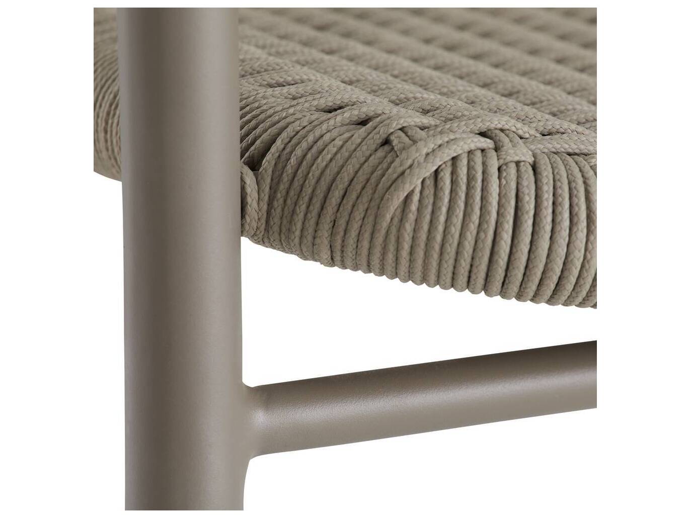 Arteriors Outdoor Feller Fossil Gray Aluminum Rope Dining Chair
