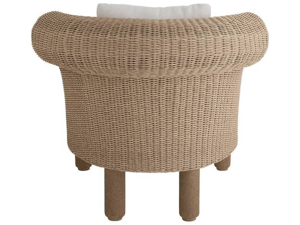 Arteriors Outdoor Fielder Pearl Dune Wicker Cushion Lounge Chair