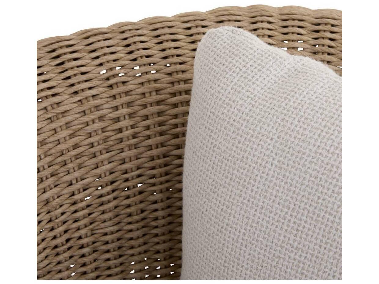 Arteriors Outdoor Fielder Pearl Dune Wicker Cushion Lounge Chair