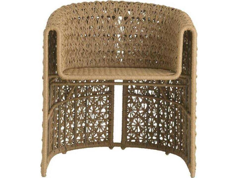 Arteriors Outdoor Tan Wicker Dining Chair