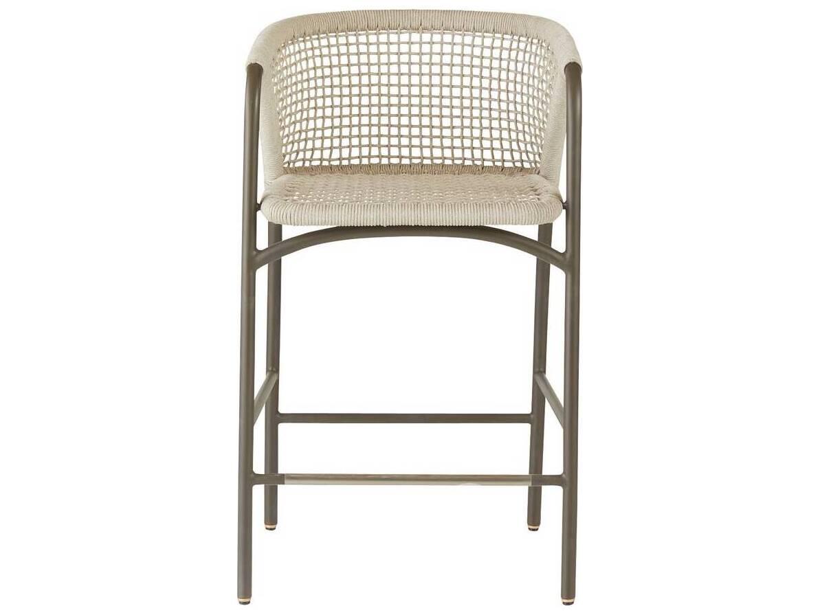 Arteriors Outdoor Enzo Buff Blackened Bronze Metal Rope Counter Stool