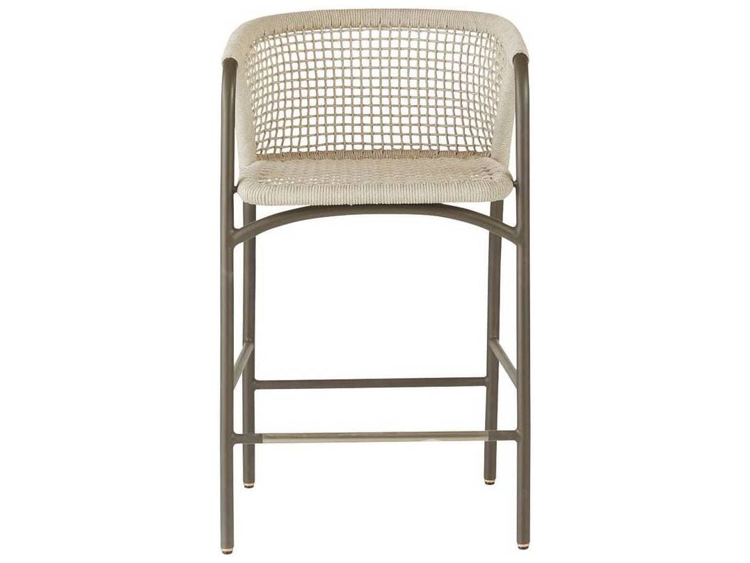 Arteriors Outdoor Enzo Buff Blackened Bronze Metal Rope Counter Stool