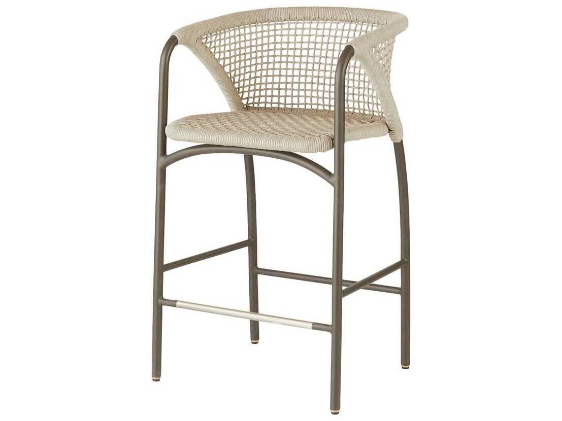 Arteriors Outdoor Enzo Buff Blackened Bronze Metal Rope Bar Stool