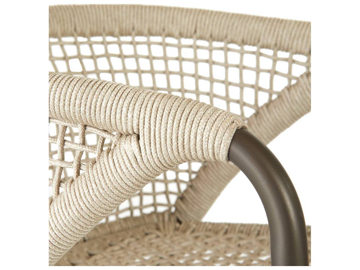 Arteriors Outdoor Enzo Buff Blackened Bronze Metal Rope Bar Stool