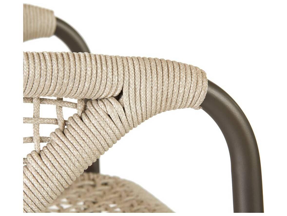 Arteriors Outdoor Enzo Buff Blackened Bronze Metal Rope Bar Stool