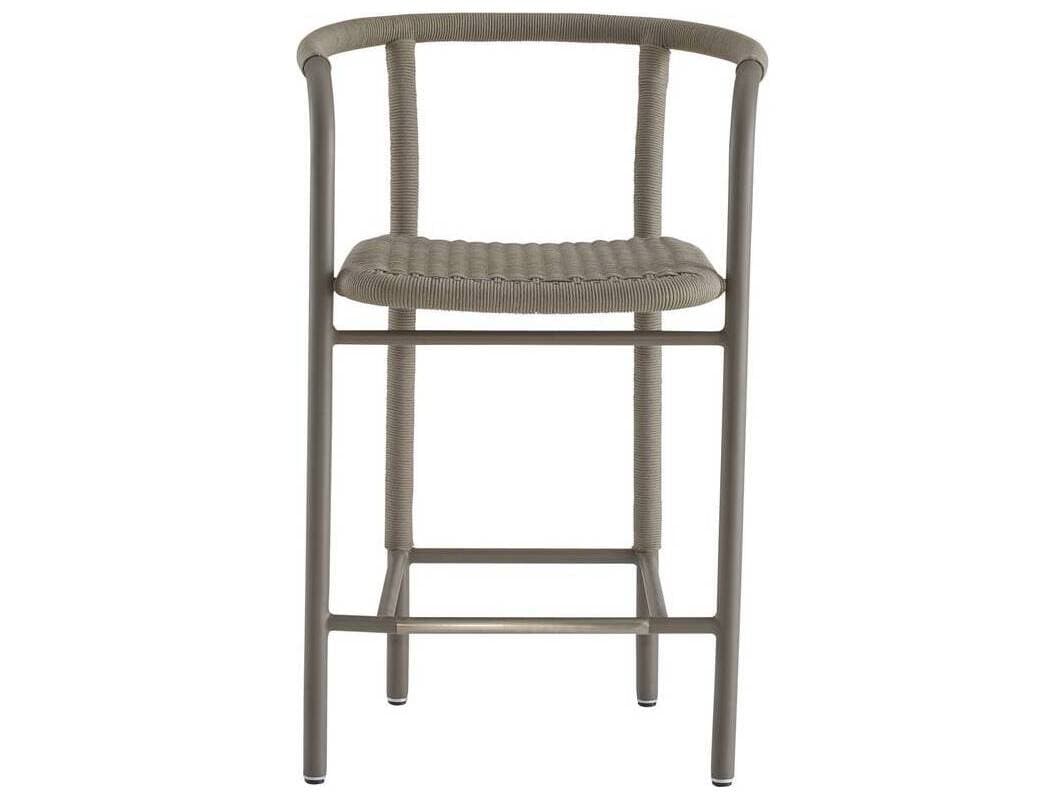 Arteriors Outdoor Feller Fossil Gray Aluminum Rope Counter Stool