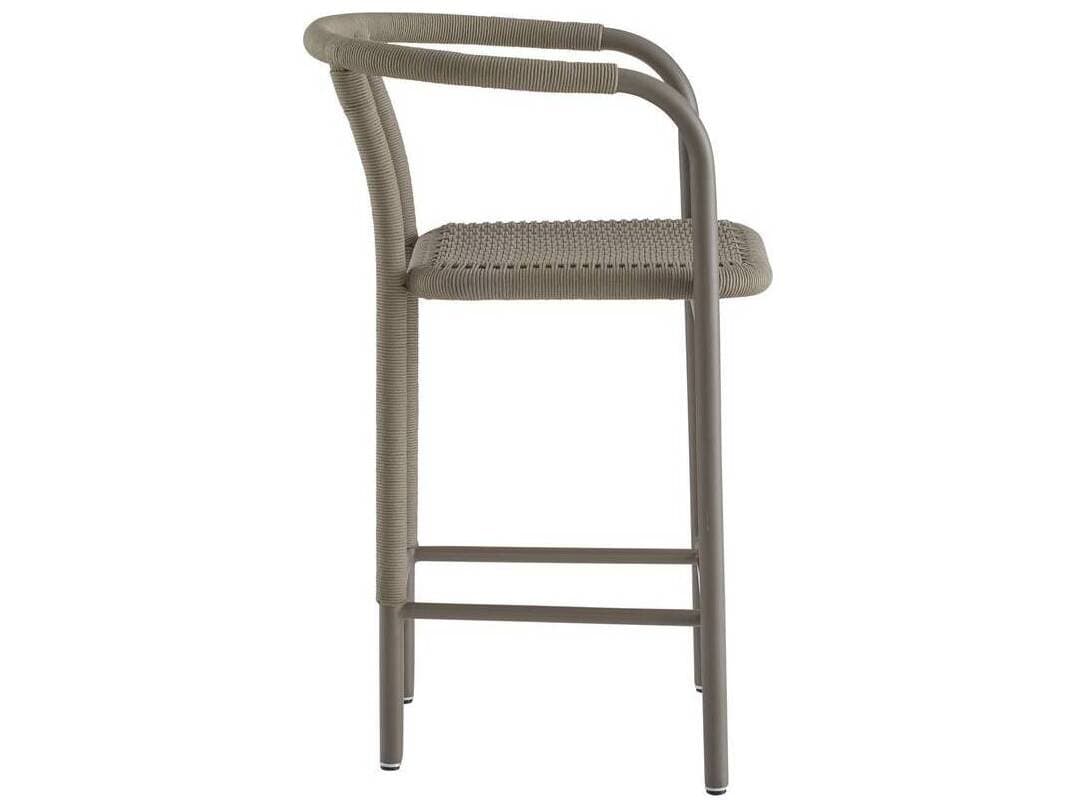 Arteriors Outdoor Feller Fossil Gray Aluminum Rope Counter Stool