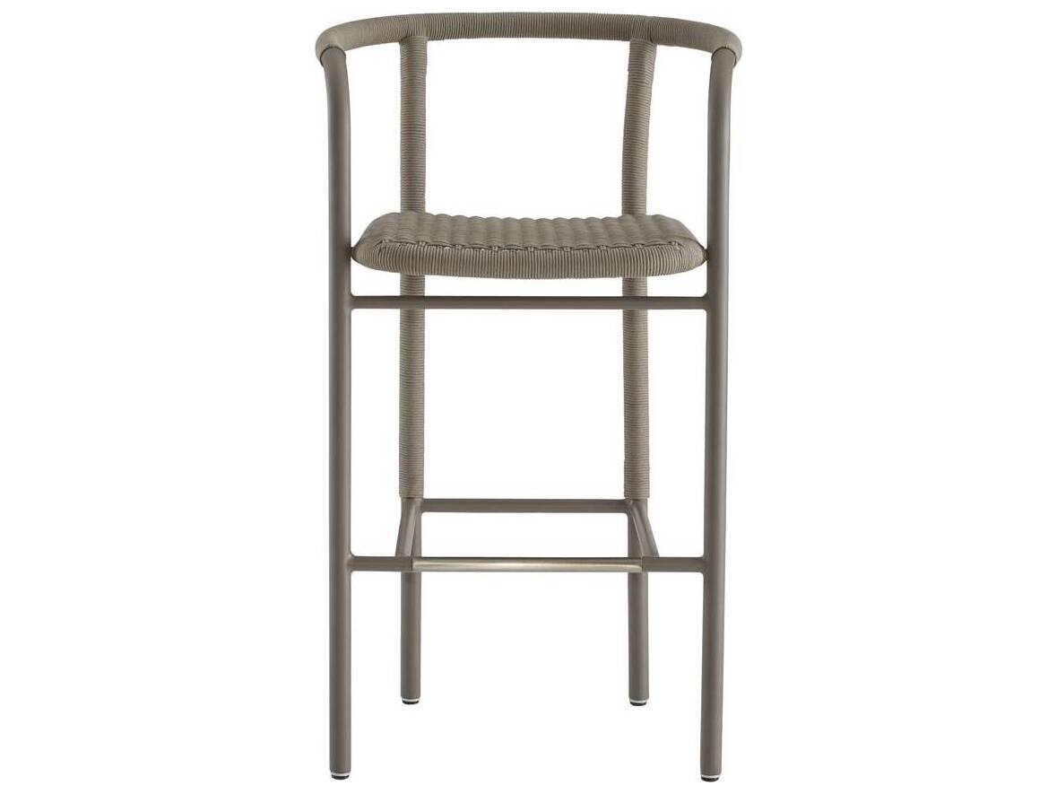 Arteriors Outdoor Feller Fossil Gray Aluminum Rope Bar Stool