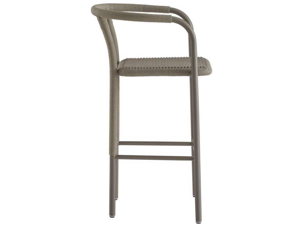Arteriors Outdoor Feller Fossil Gray Aluminum Rope Bar Stool
