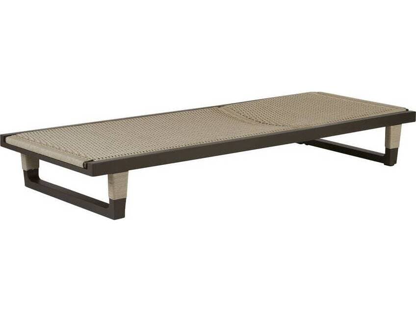 Arteriors Outdoor Daytona Buff Blackened Bronze Aluminum Rope Chaise Lounge