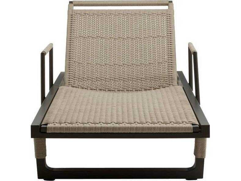 Arteriors Outdoor Buff Metal Rope Chaise Lounge