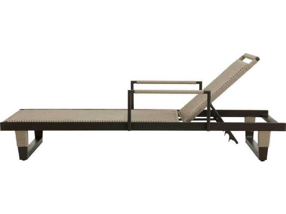 Arteriors Outdoor Buff Metal Rope Chaise Lounge