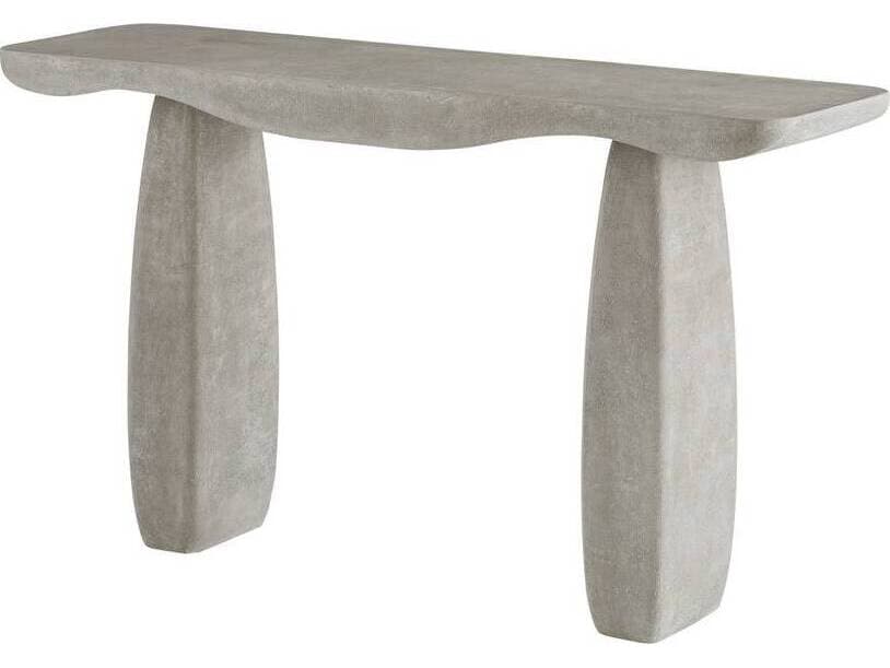 Arteriors Outdoor Melt Smoke Concrete Rectangular Console Table