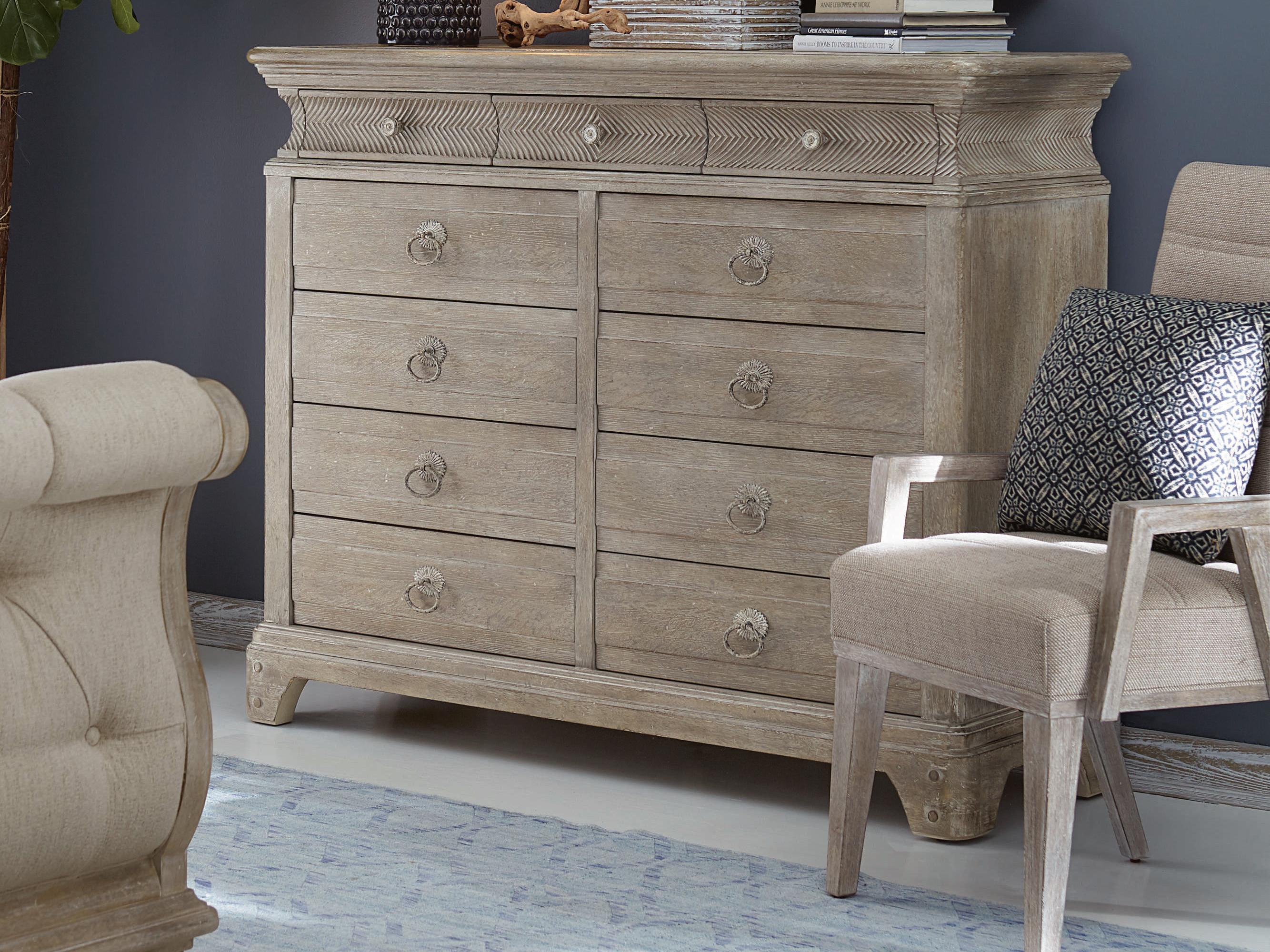 A.R.T. Furniture Summer Creek Light Keeper's 11-Drawers Beige Oak Wood Double Dresser