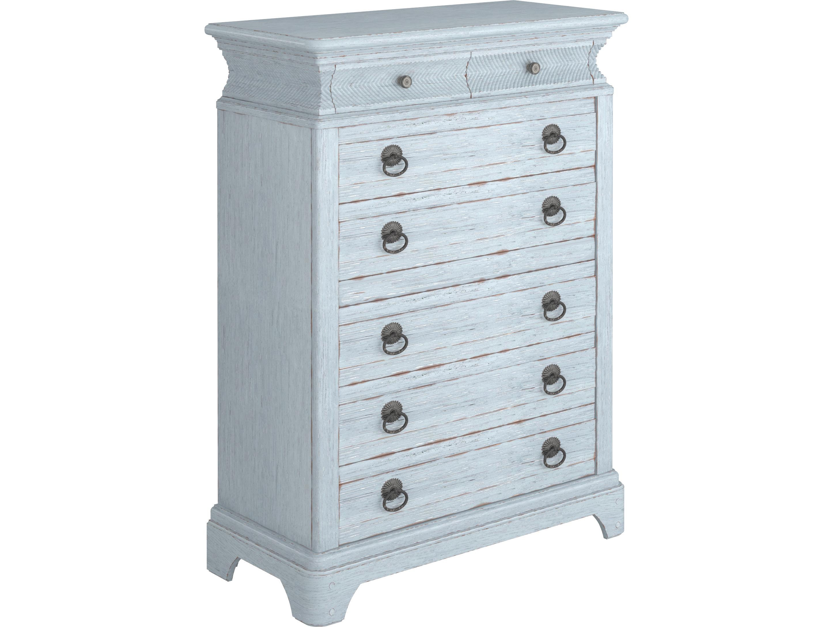 A.R.T. Furniture Summer Creek Blue Shutter Oak Wood Accent Chest