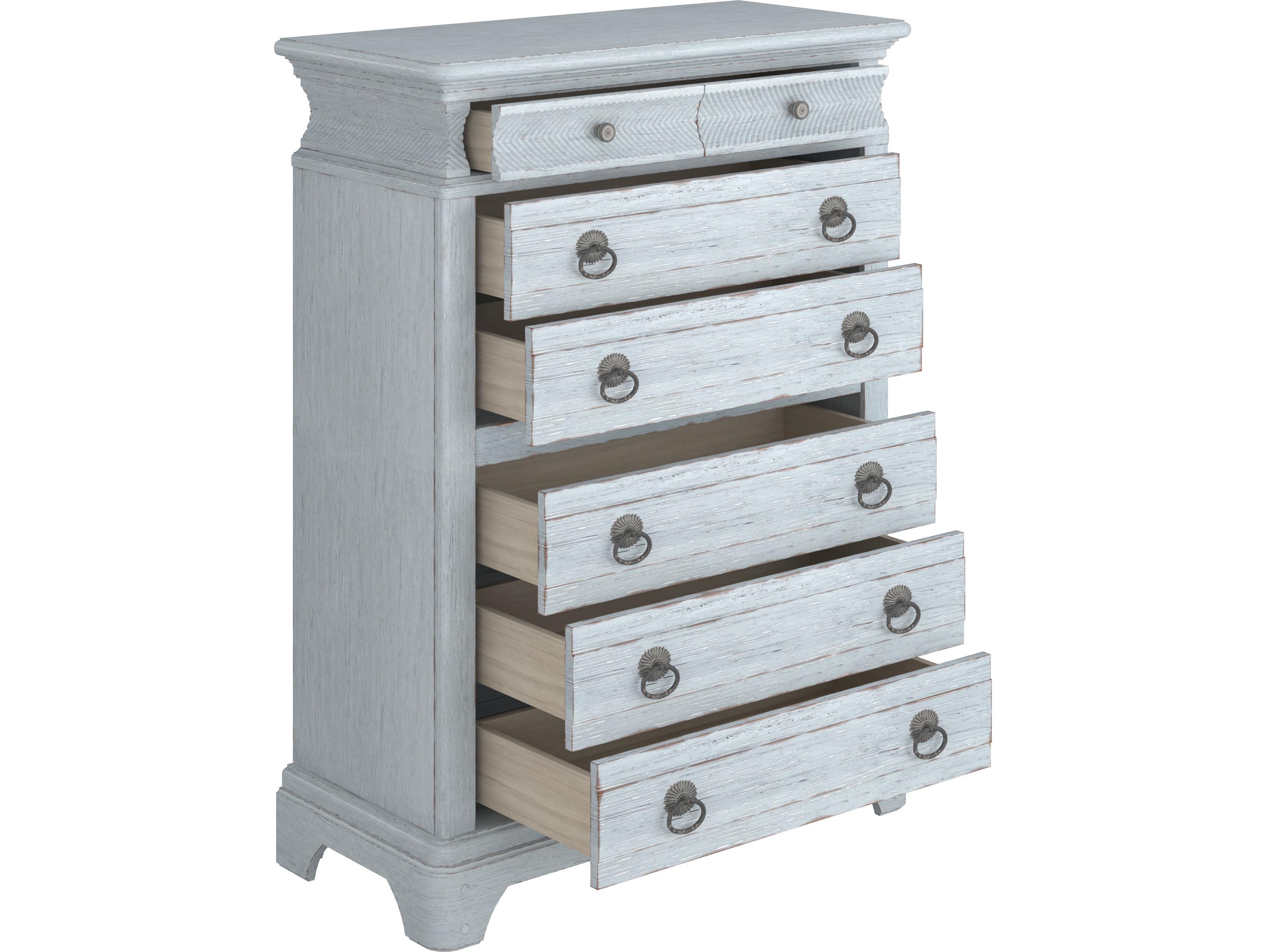 A.R.T. Furniture Summer Creek Blue Shutter Oak Wood Accent Chest