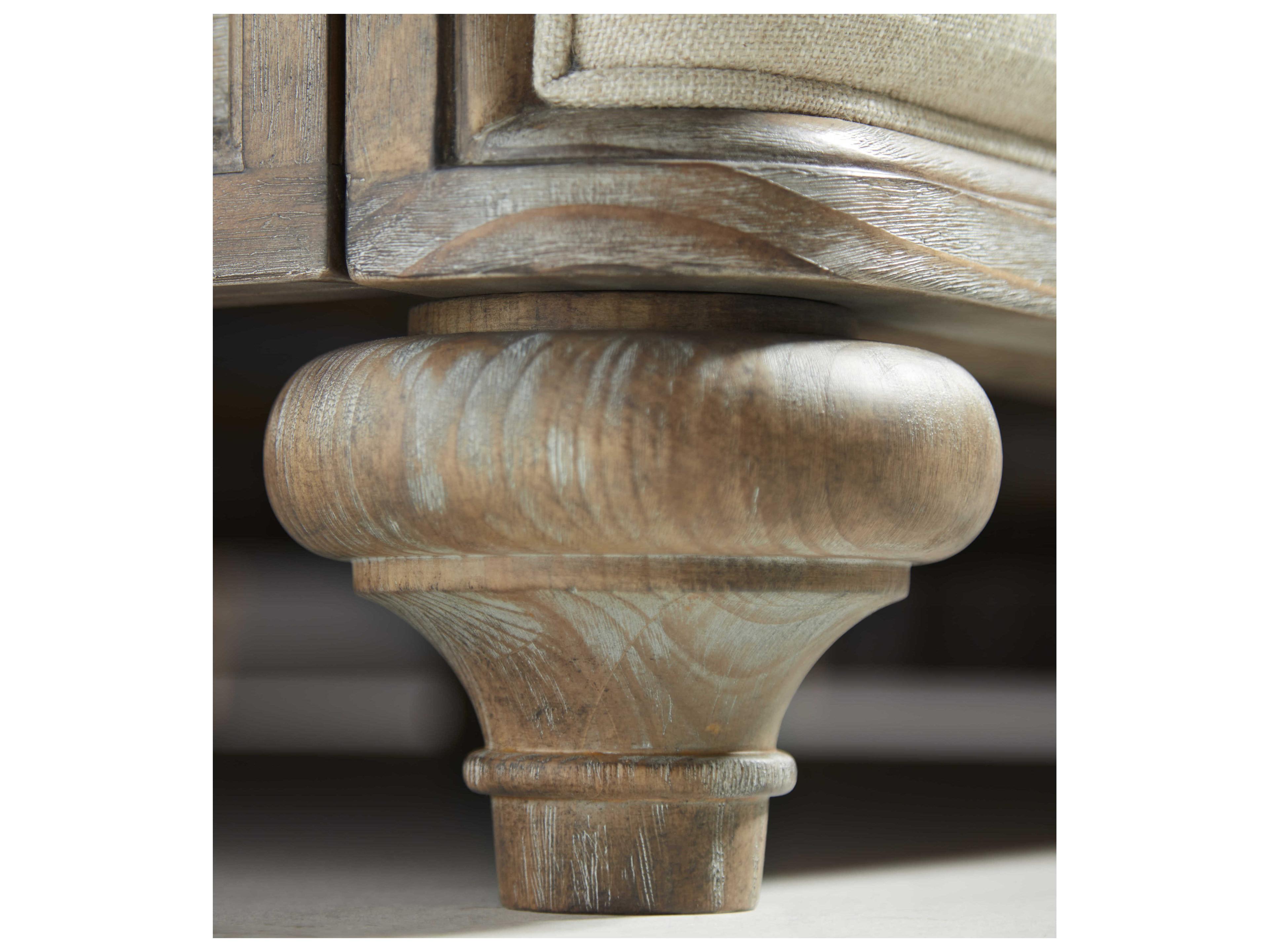 A.R.T. Furniture Architrave Beige Pine Wood Upholstered King Panel Bed