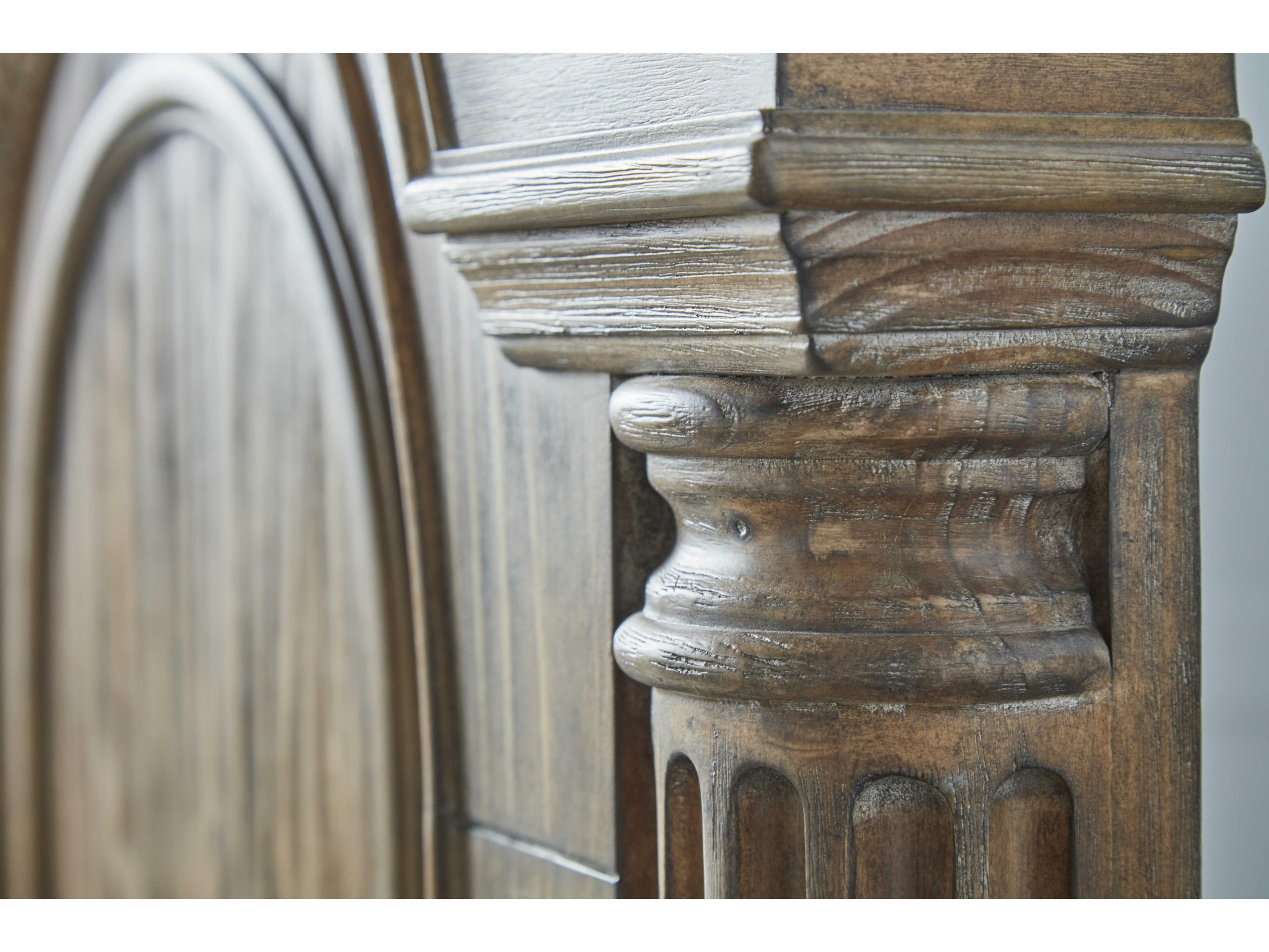 A.R.T. Furniture Architrave Brown Pine Wood King Panel Bed