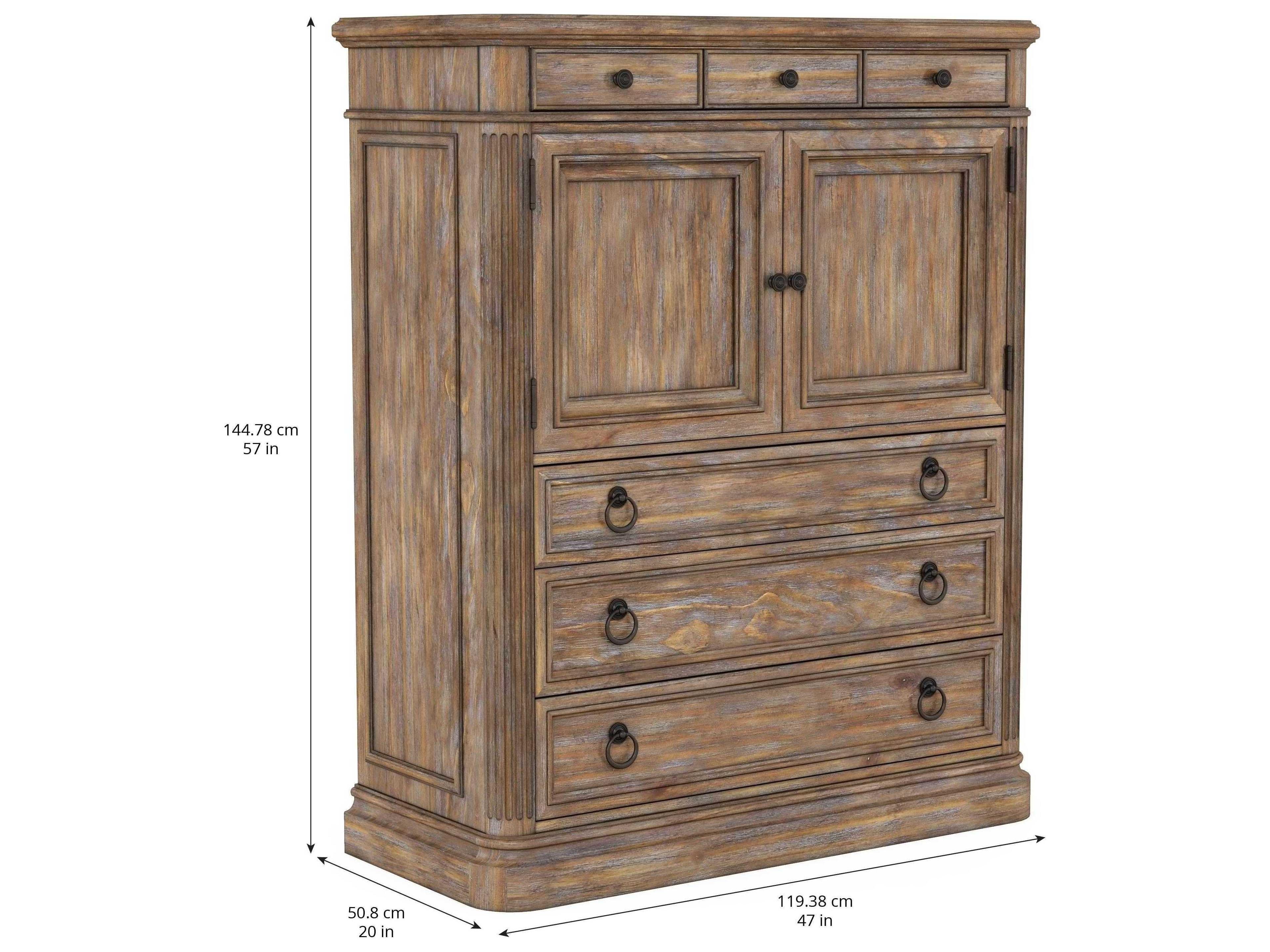 A.R.T. Furniture Architrave Almond Brown Pine Wood Accent Chest