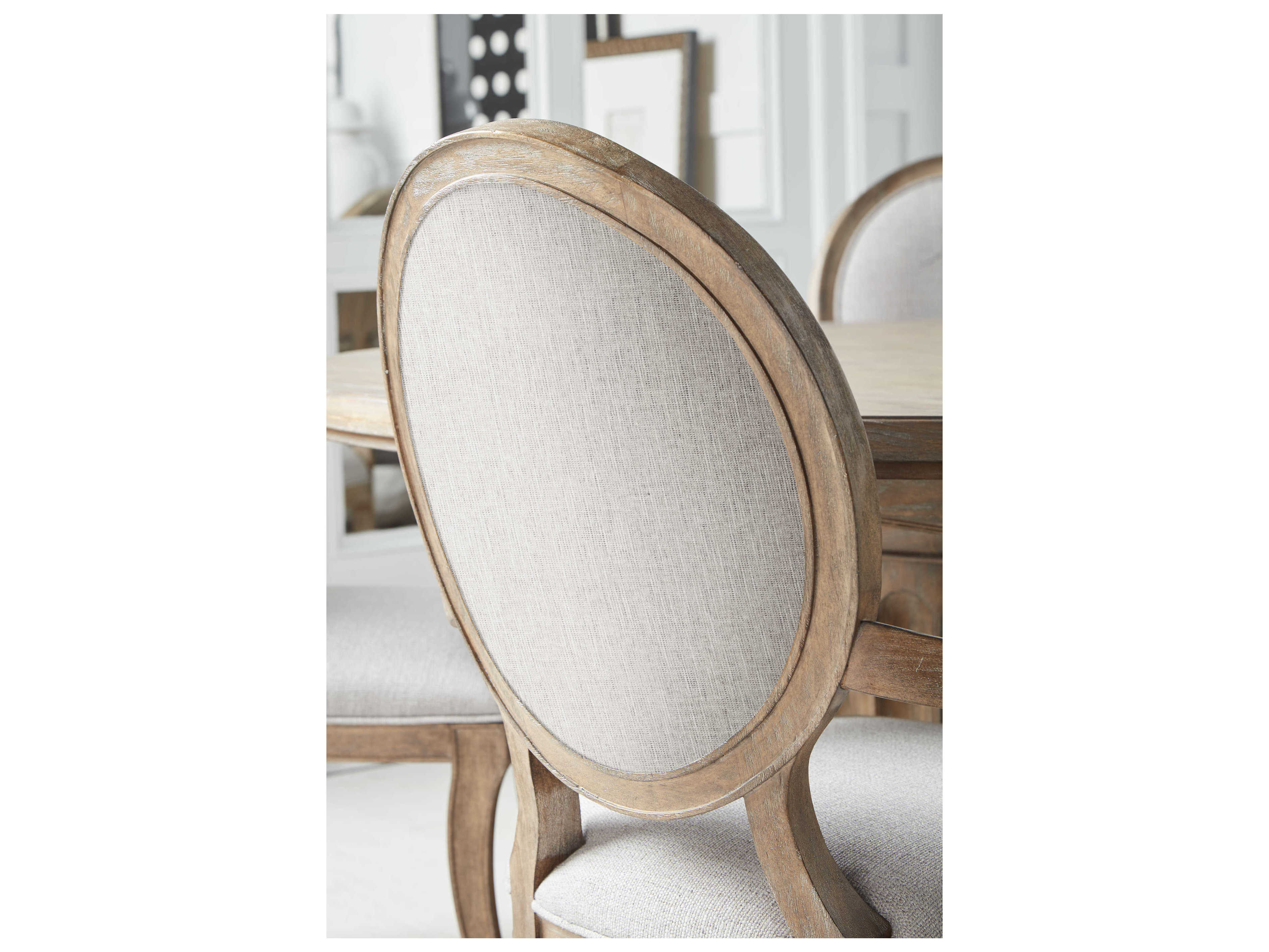 A.R.T. Furniture Architrave Rubberwood Beige Upholstered Side Dining Chair