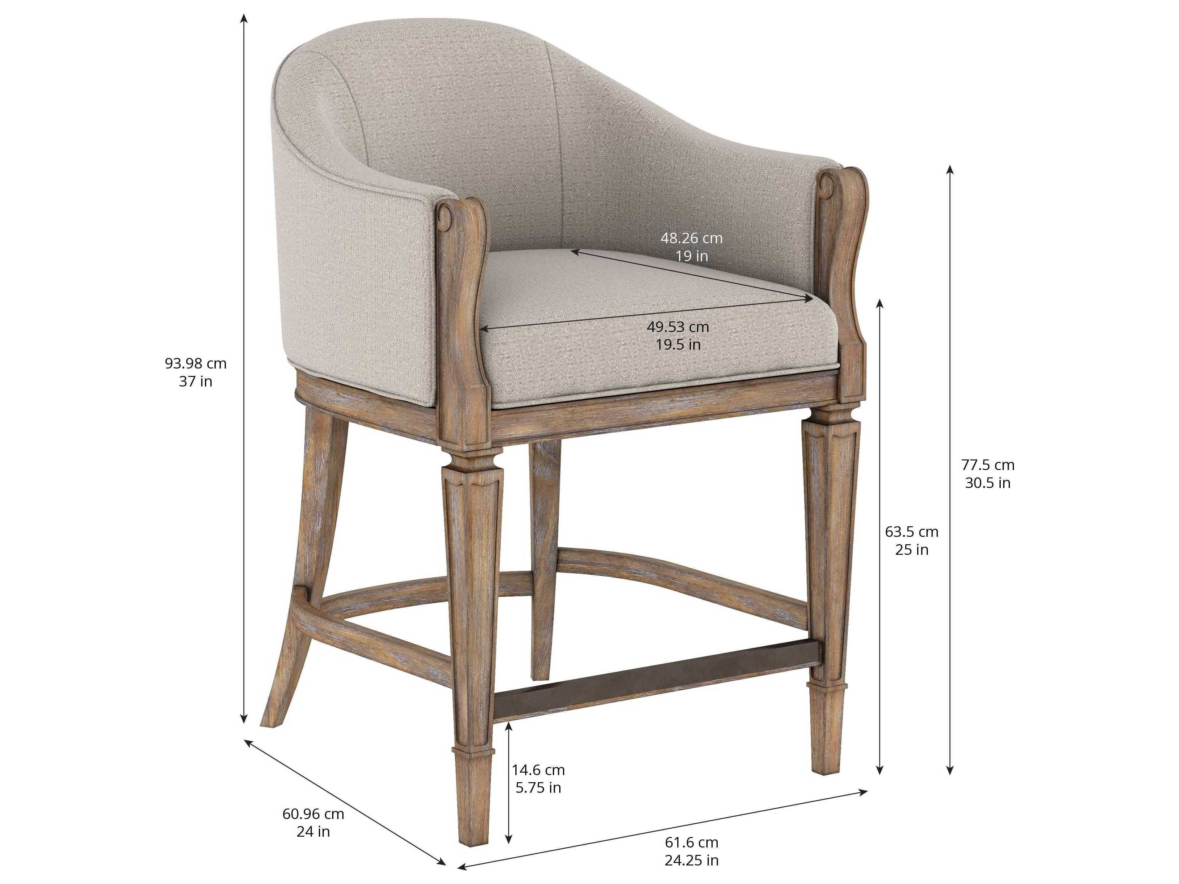 A.R.T. Furniture Architrave Upholstered Rubberwood Counter Stool