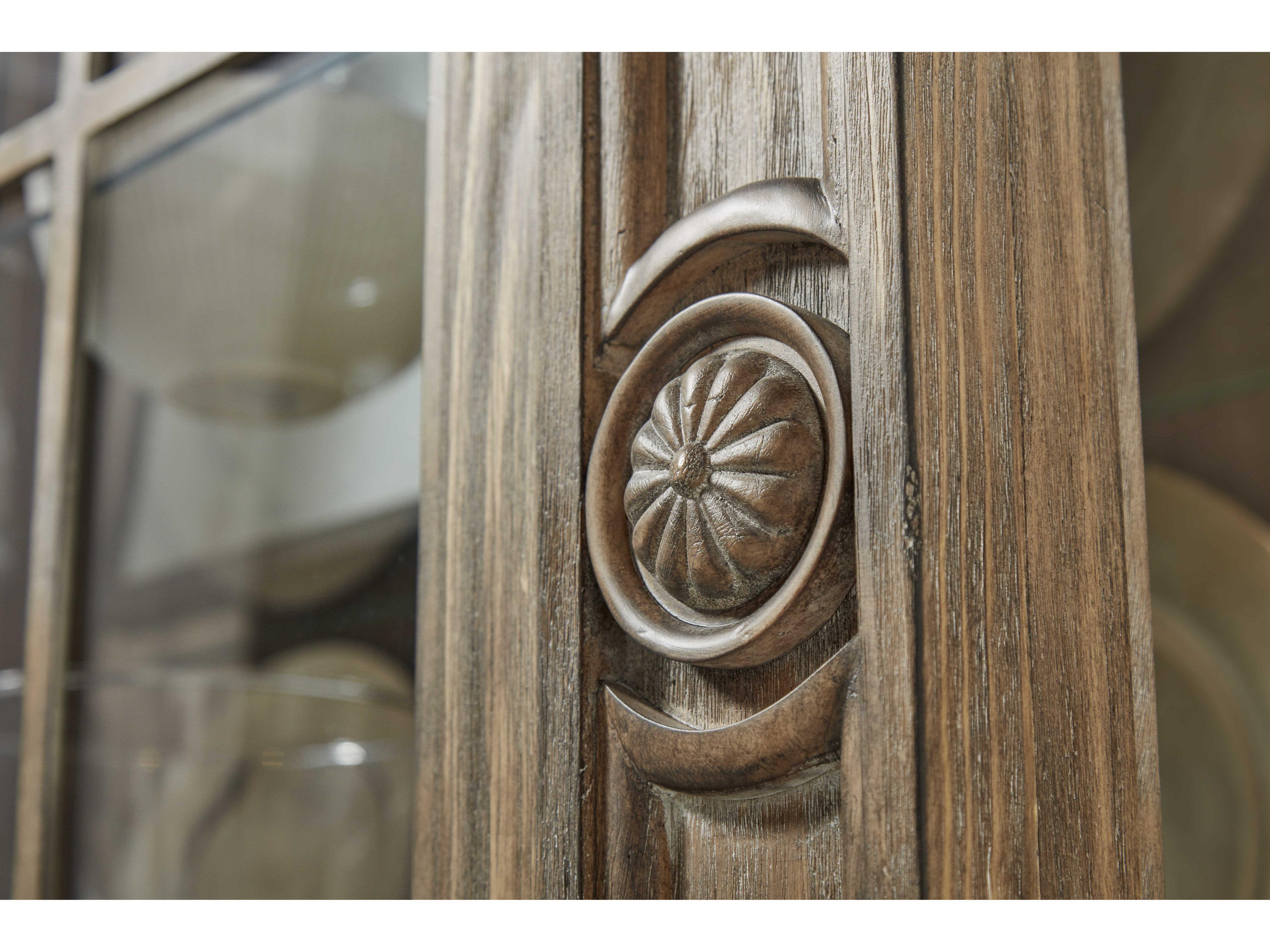 A.R.T. Furniture Architrave Pine Wood Almond Display Cabinet