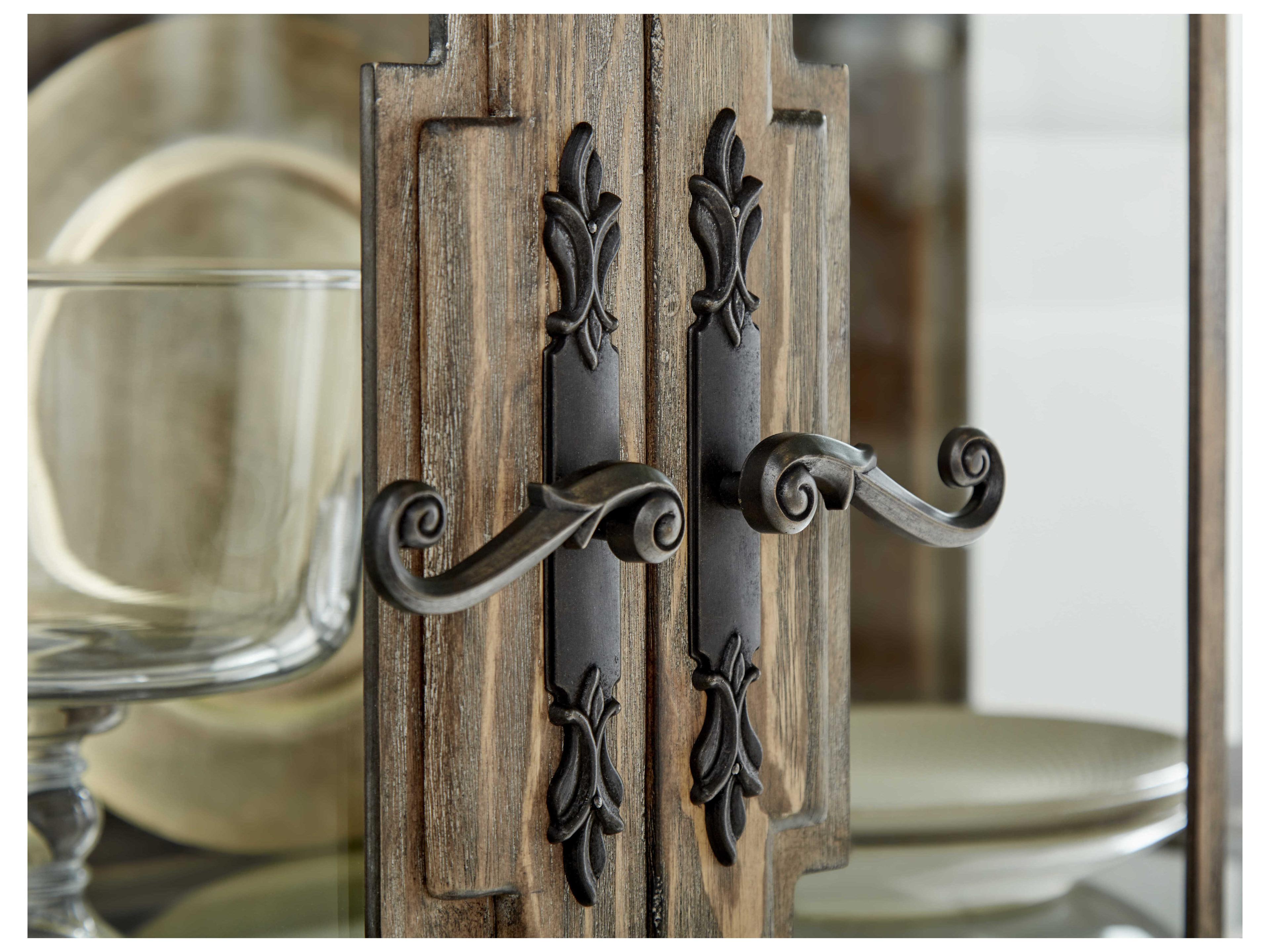 A.R.T. Furniture Architrave Pine Wood Almond Display Cabinet