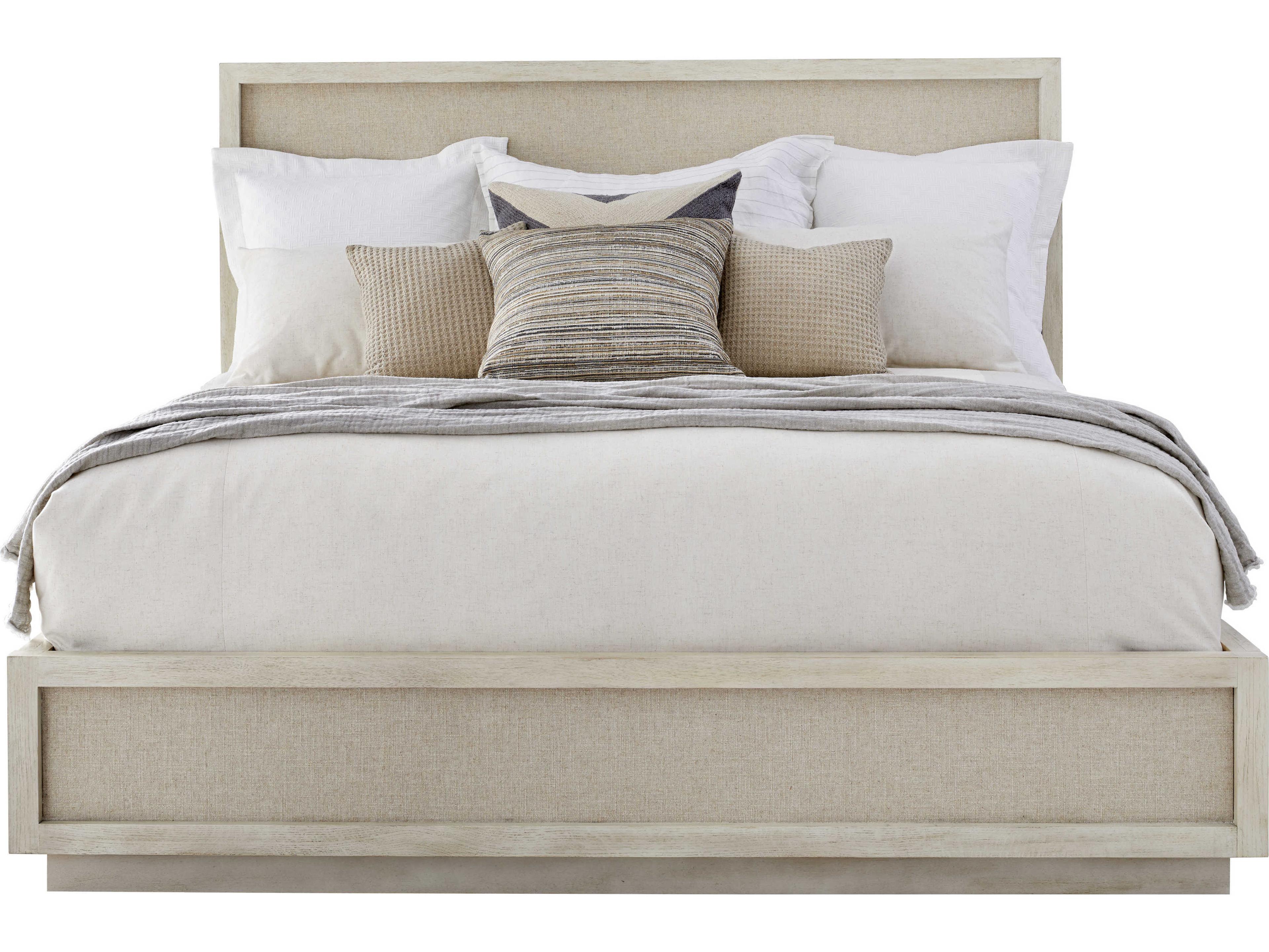 A.R.T. Furniture Cotiere Linen Beige Oak Wood King Panel Bed