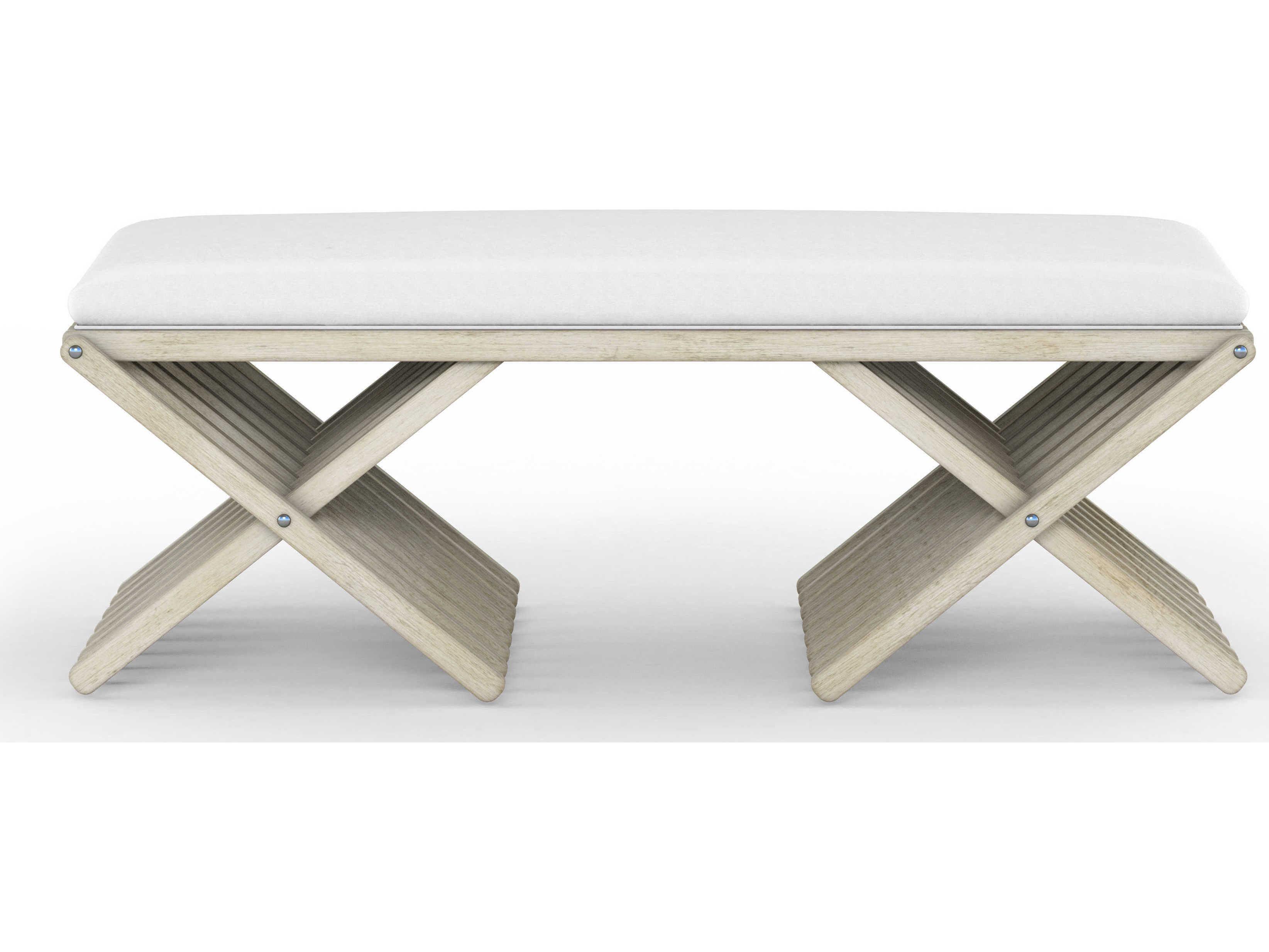 A.R.T. Furniture Cotiere Linen Beige Upholstered Accent Bench