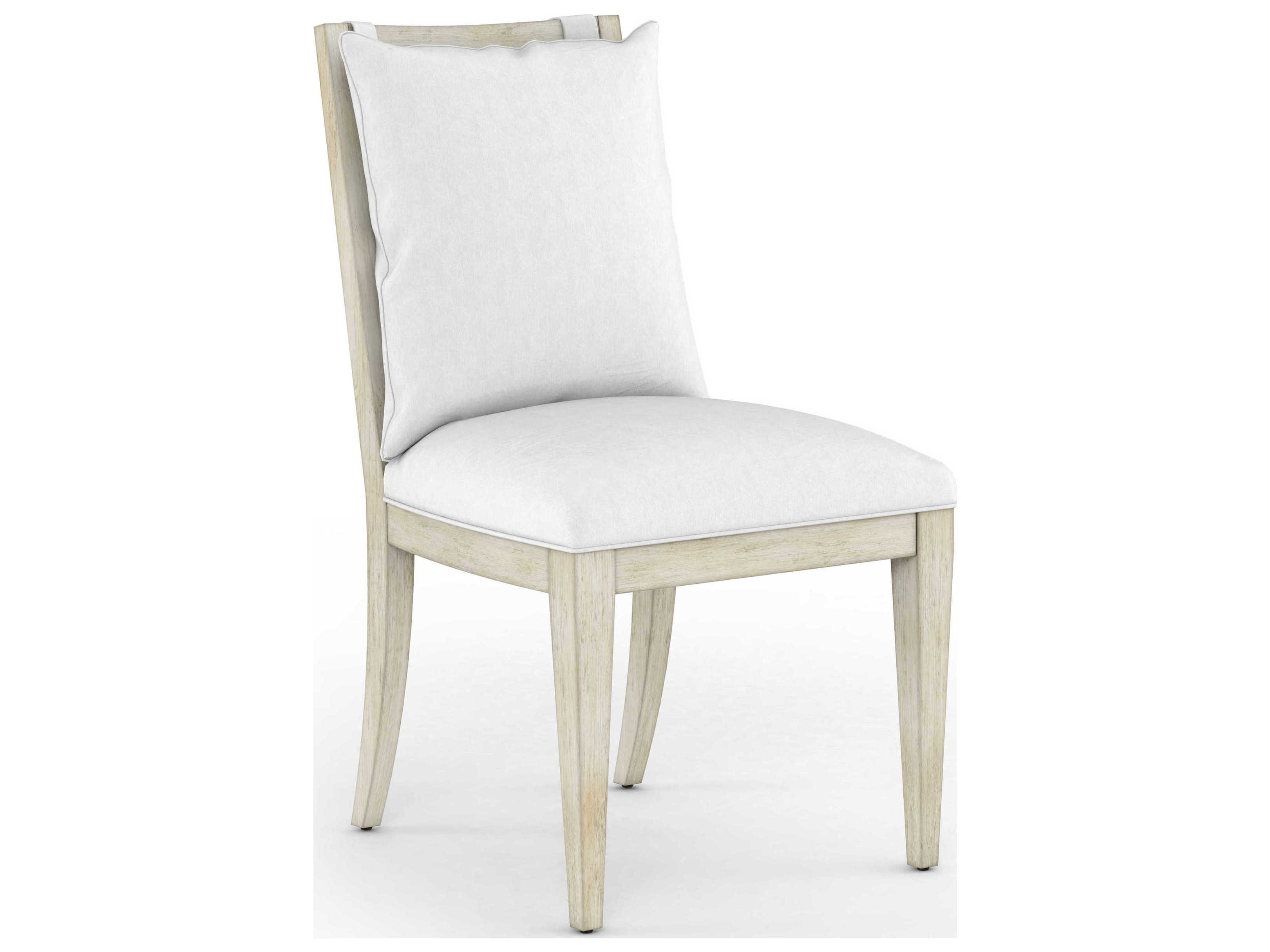A.R.T. Furniture Cotiere Oak Wood Beige Upholstered Side Dining Chair