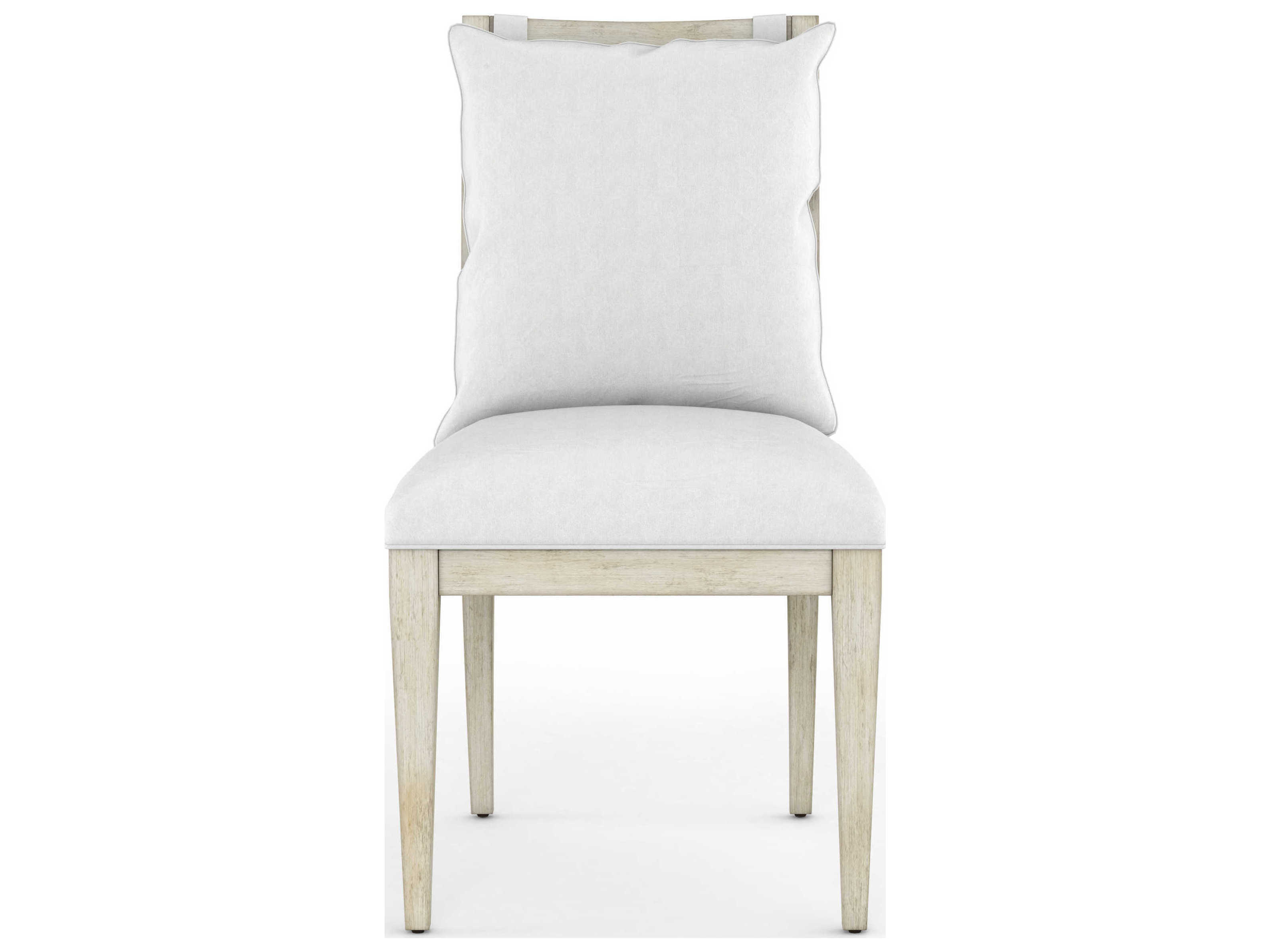 A.R.T. Furniture Cotiere Oak Wood Beige Upholstered Side Dining Chair