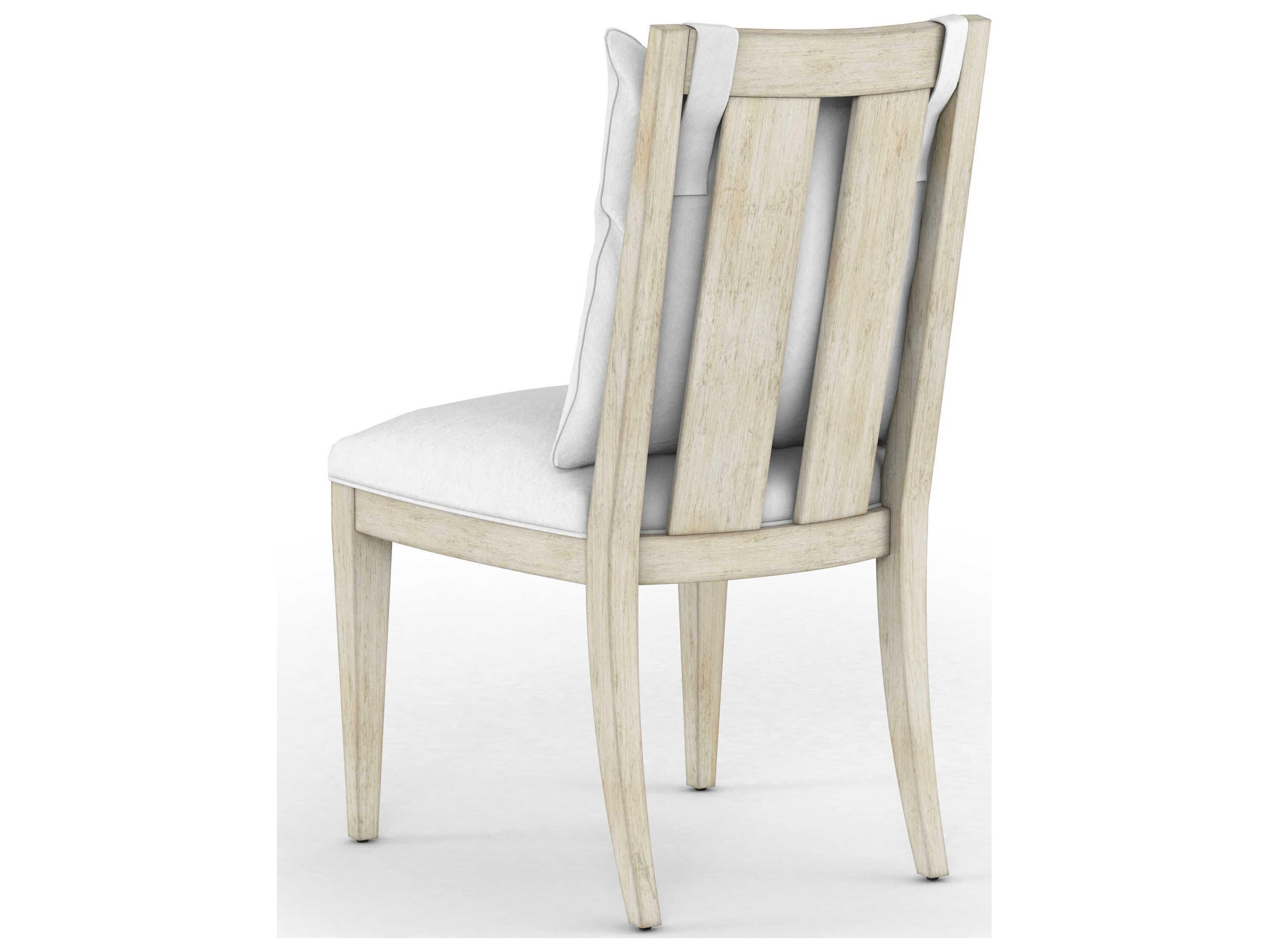 A.R.T. Furniture Cotiere Oak Wood Beige Upholstered Side Dining Chair