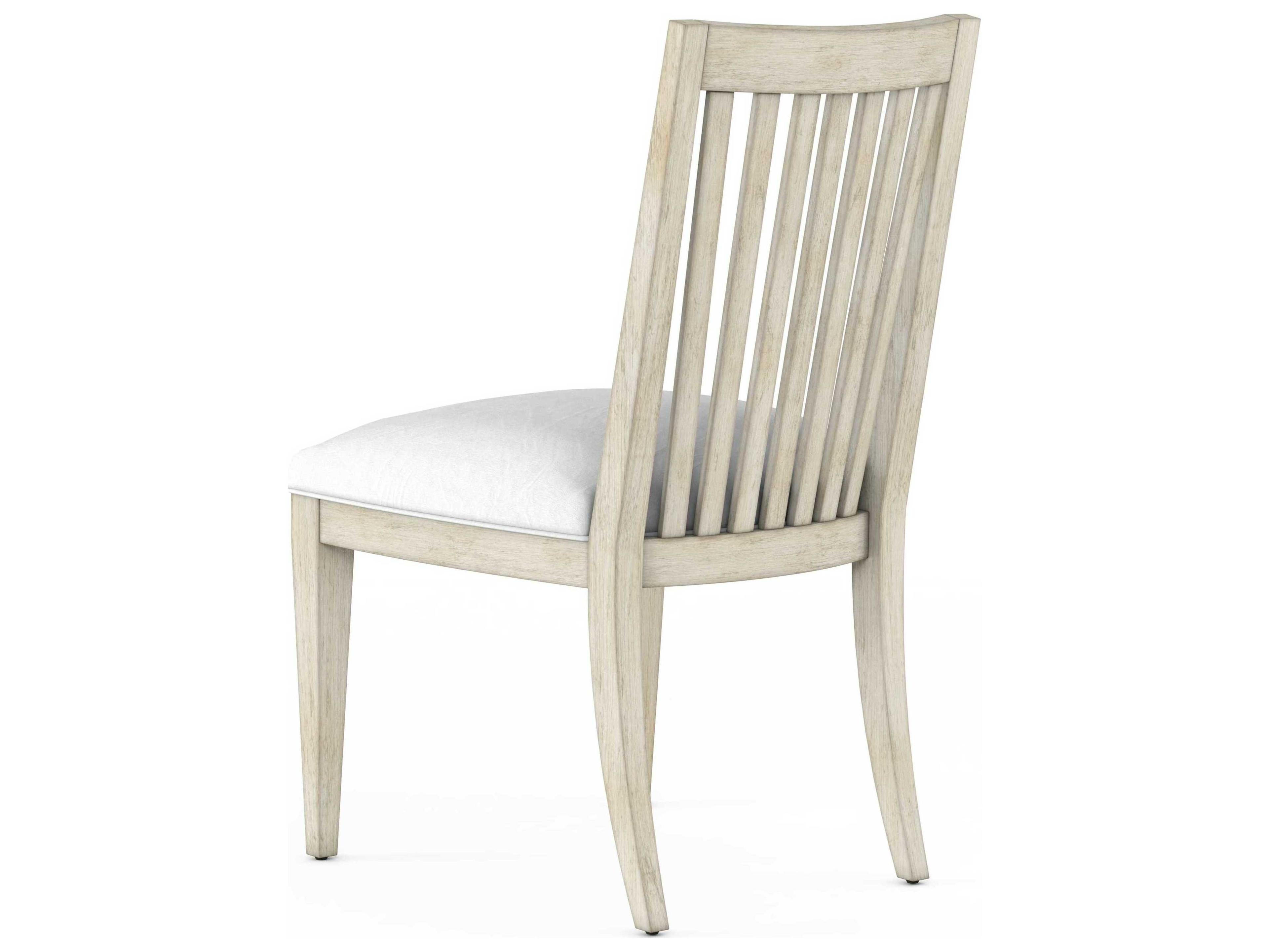 A.R.T. Furniture Cotiere Oak Wood Beige Upholstered Side Dining Chair