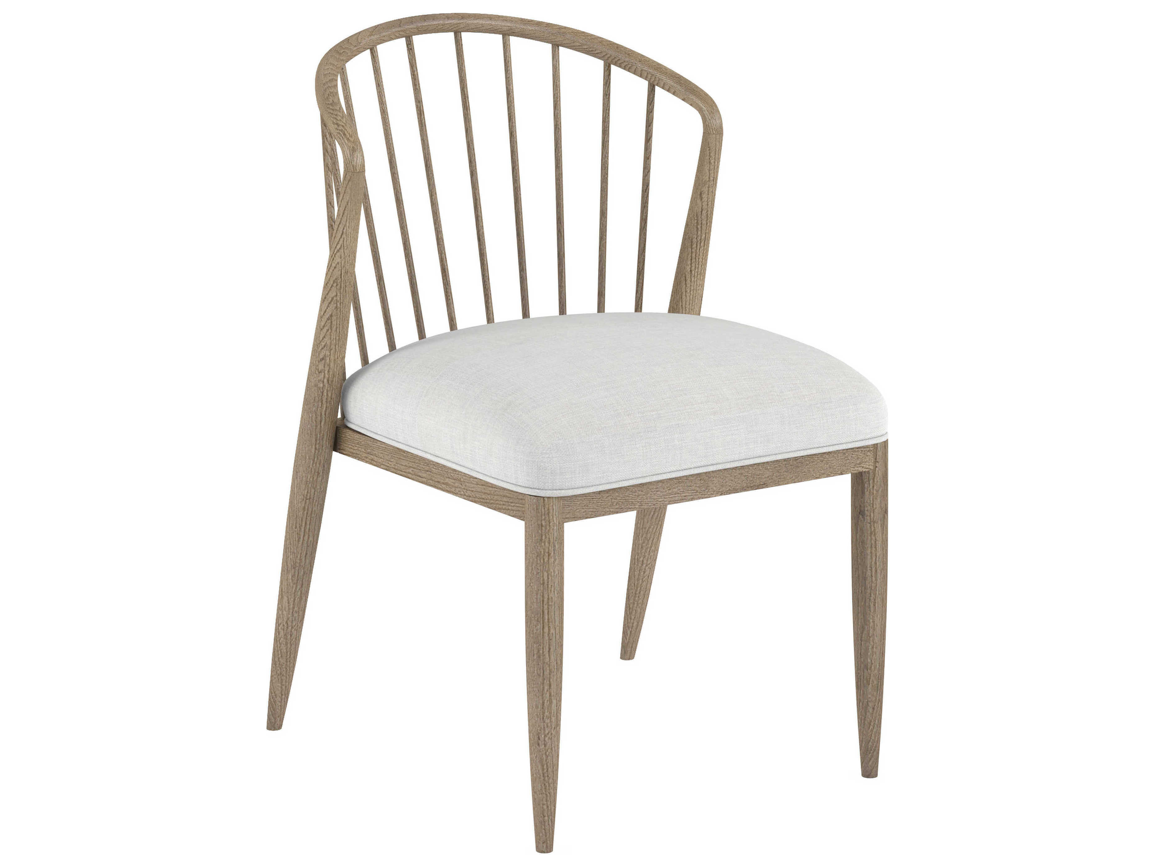 A.R.T. Furniture Finn Fabric Parrawood White Upholstered Side Dining Chair Set of 2