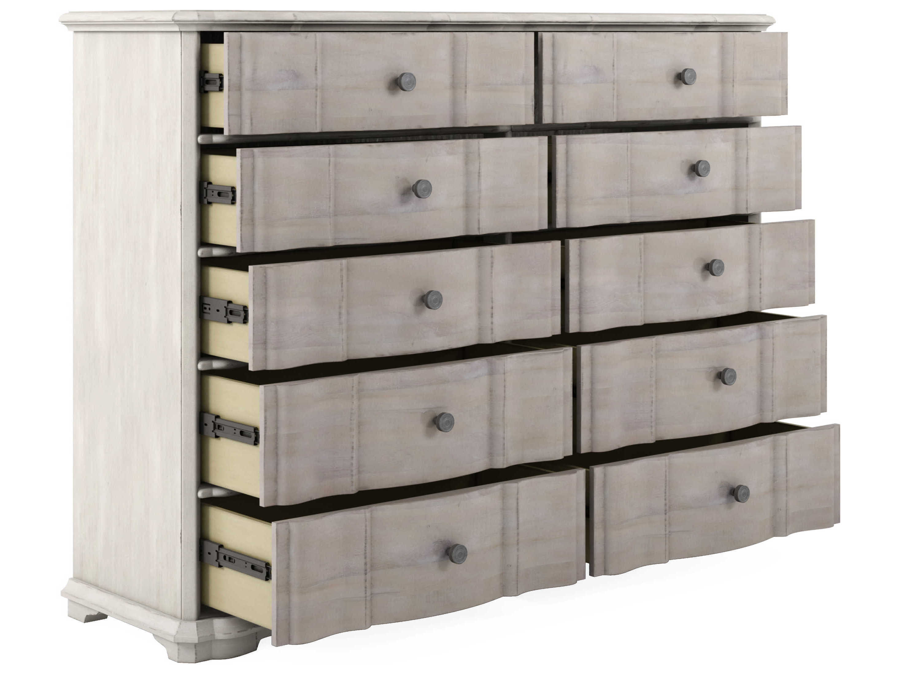 A.R.T. Furniture Alcove 10-Drawers Beige Acacia Wood Double Dresser