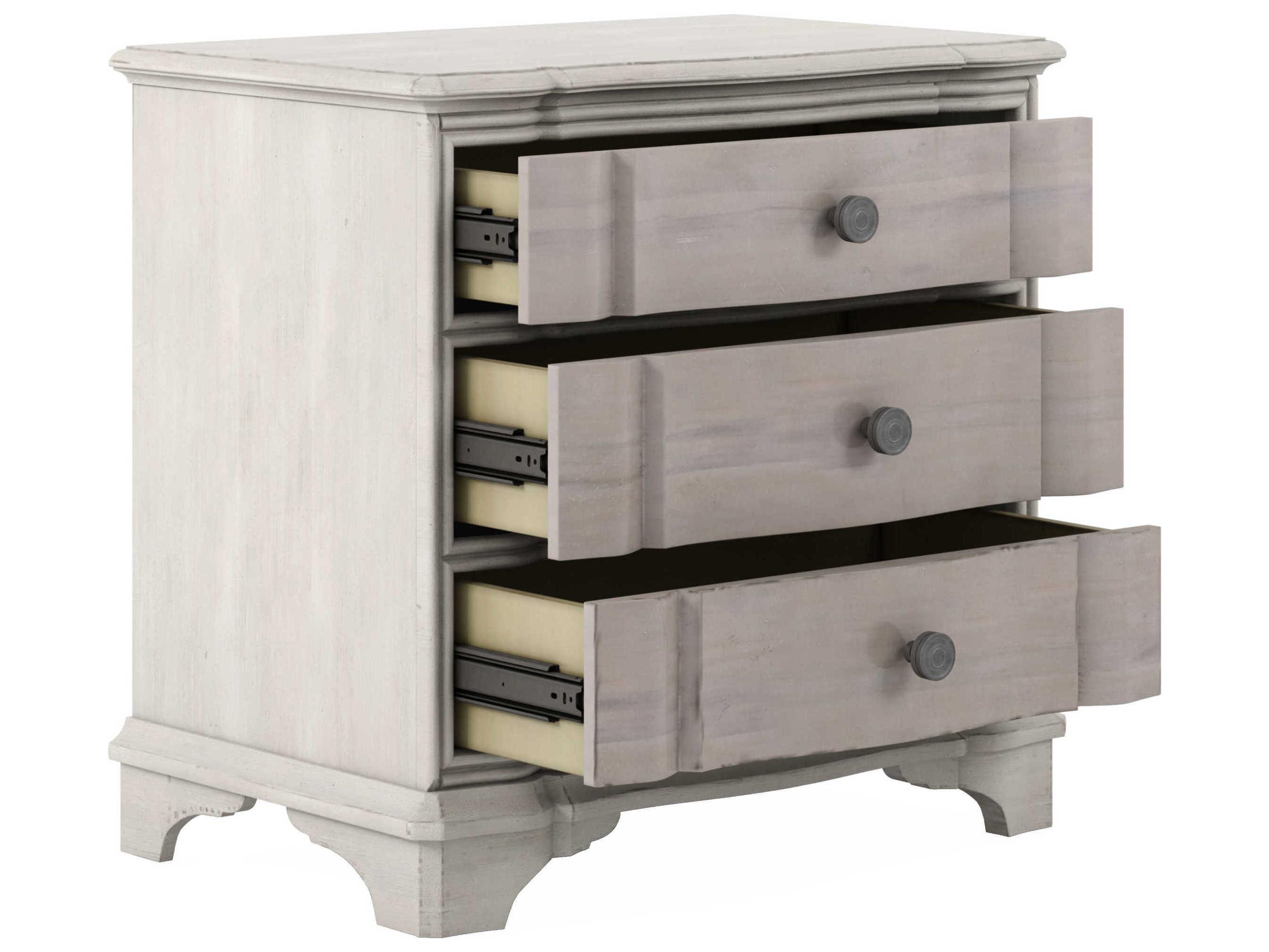 A.R.T. Furniture Alcove 3-Drawers Beige Acacia Wood Nightstand