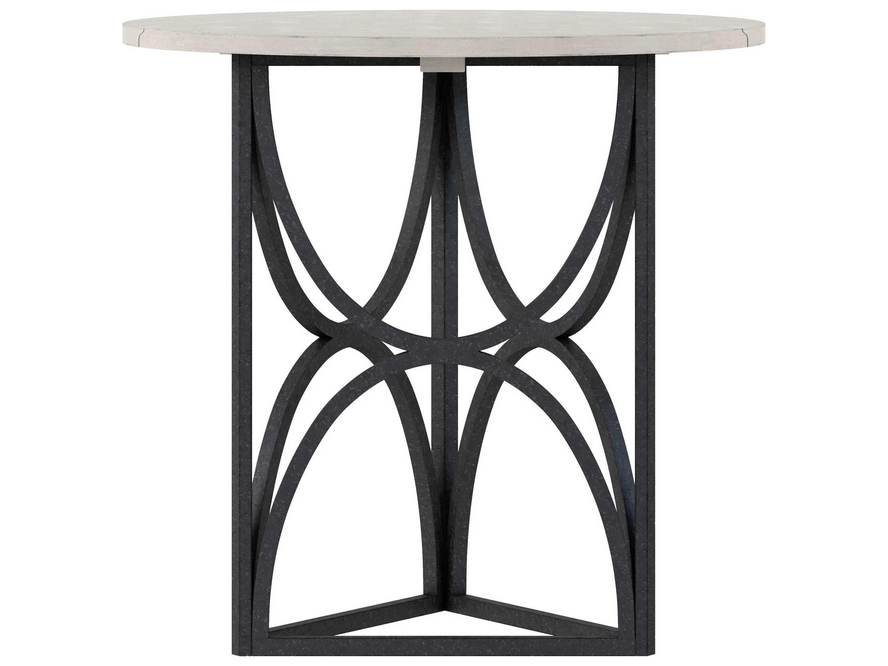 A.R.T. Furniture Alcove Round Wood Belgian Ivory End Table