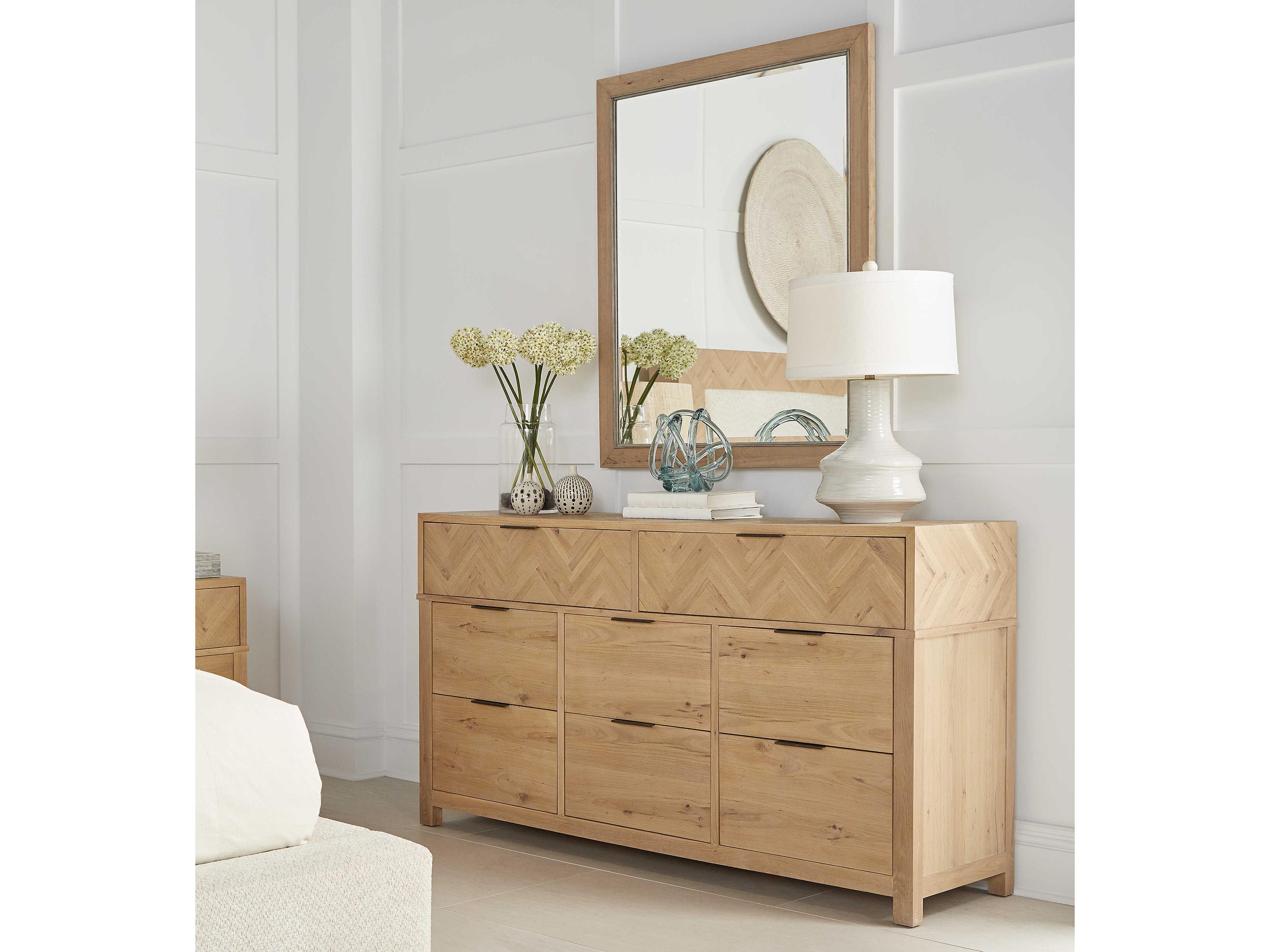 A.R.T. Furniture Garrison Rectangular Washed Oak Wall Mirror