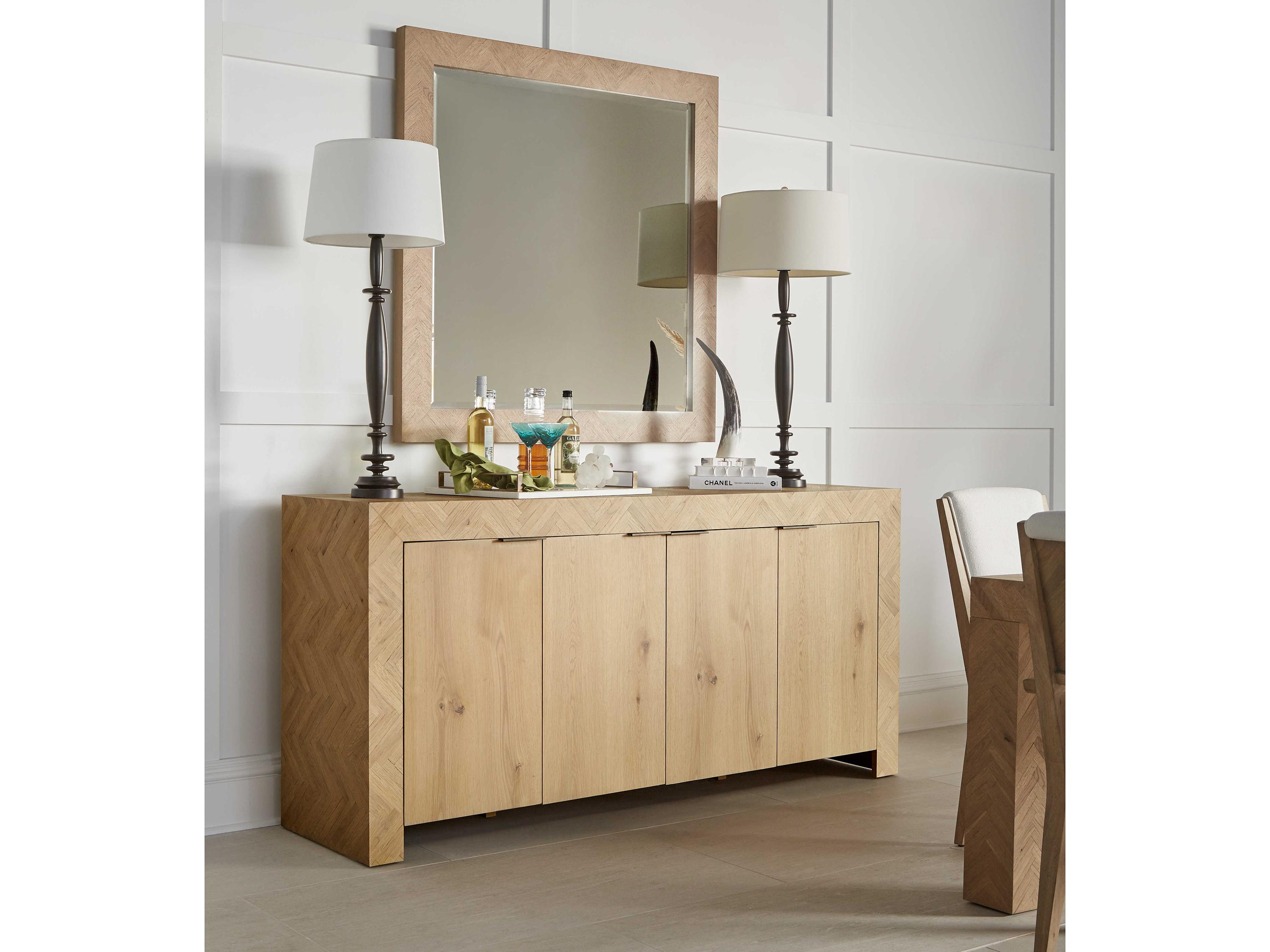 A.R.T. Furniture Garrison Square Washed Oak Wall Mirror