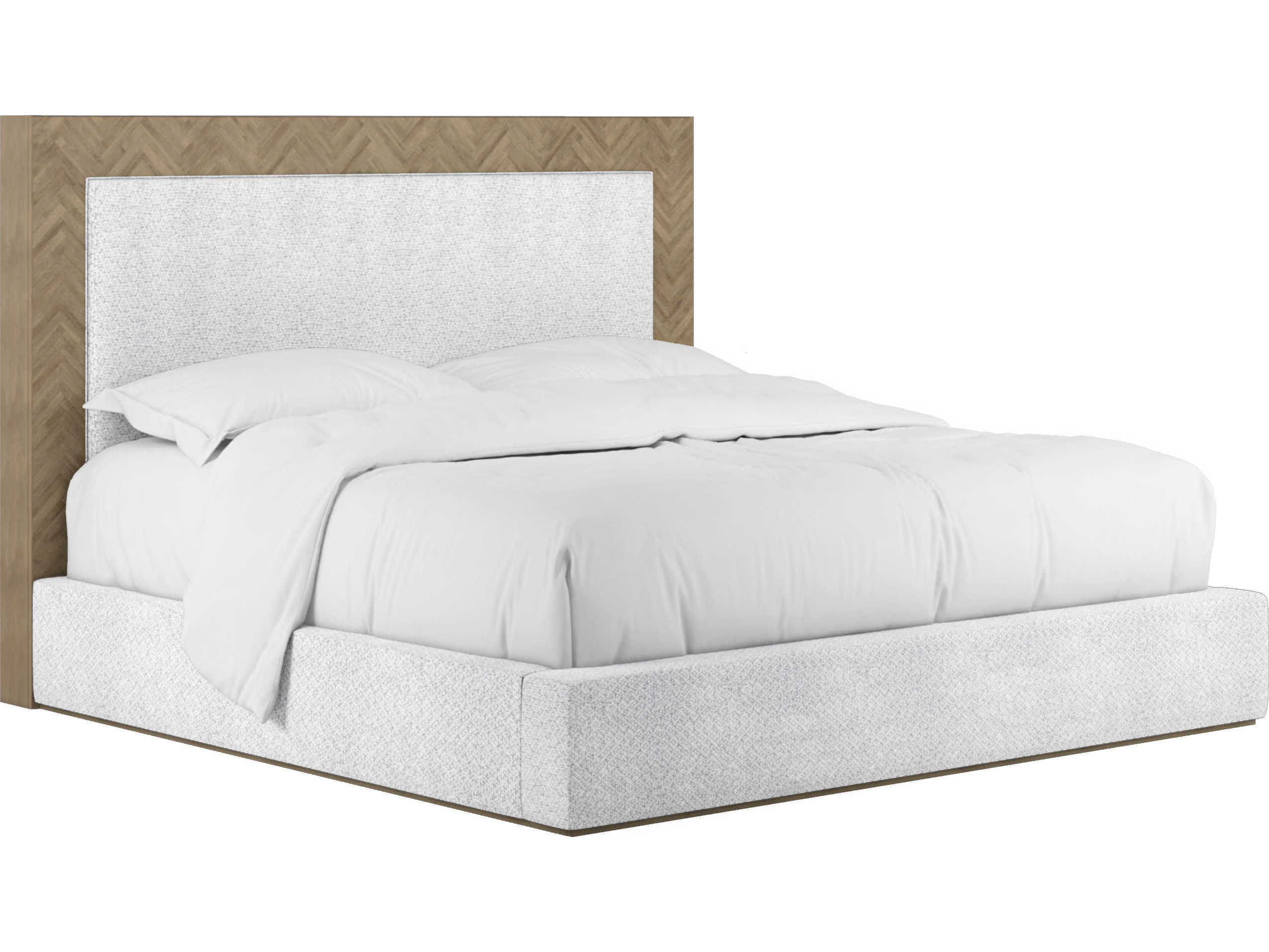 A.R.T. Furniture Garrison Washed Oak Beige Parrawood Wood King Platform Bed