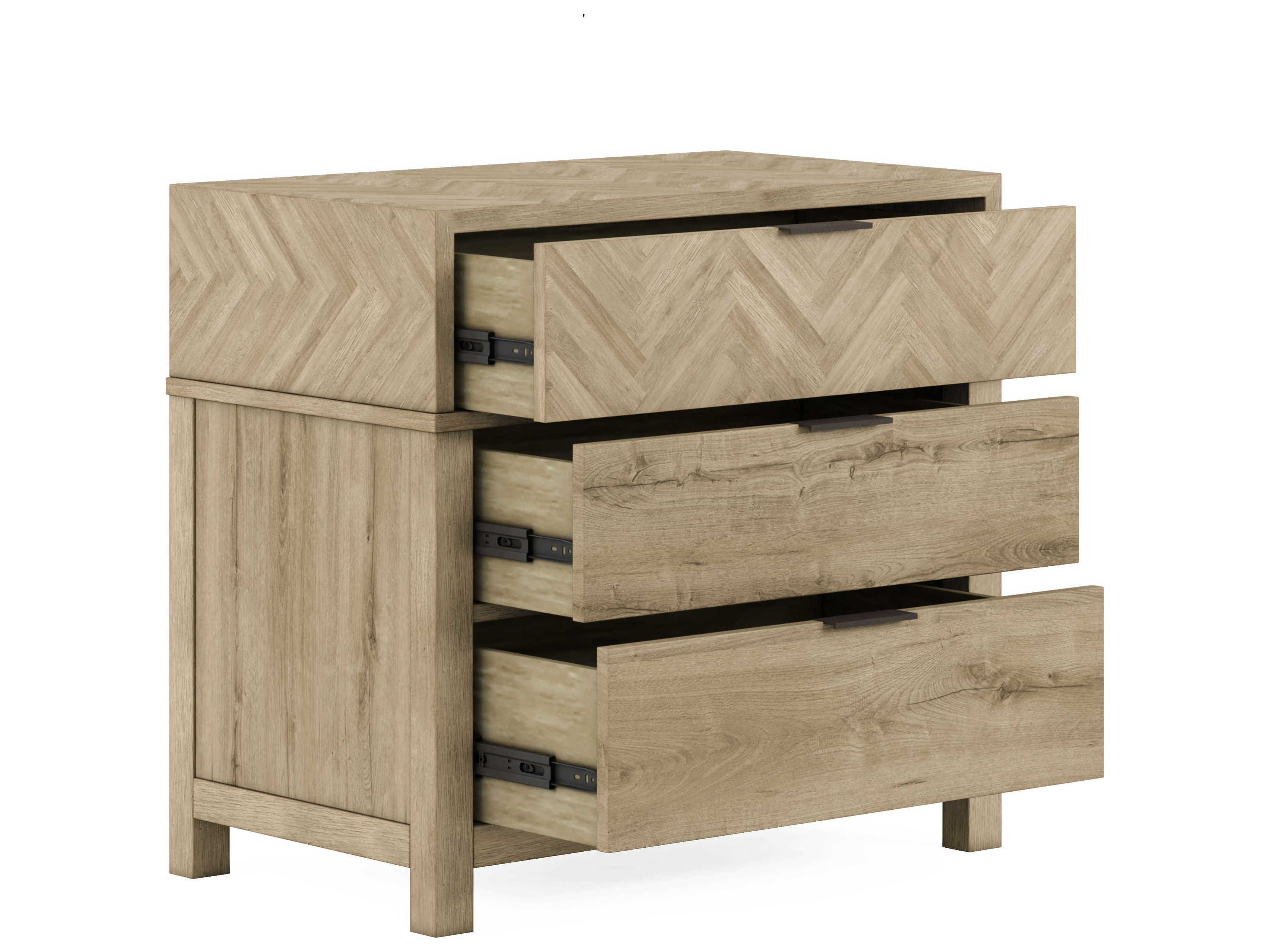 A.R.T. Furniture Garrison 3-Drawers Beige Parrawood Nightstand