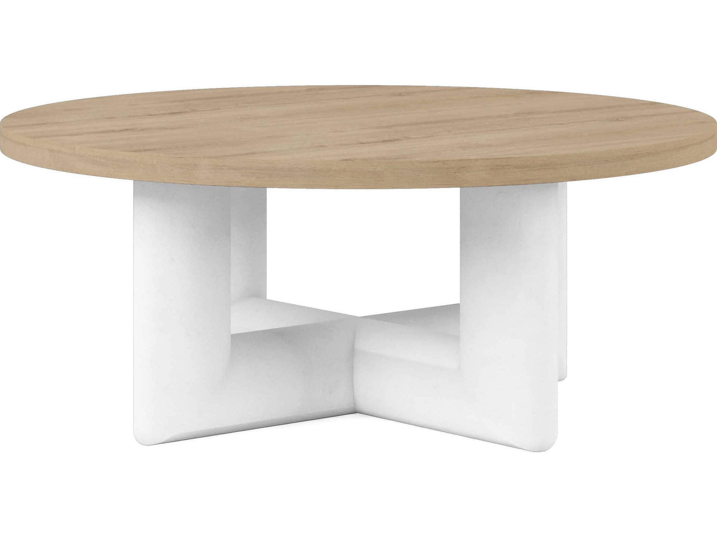 A.R.T. Furniture Garrison Round Wood Washed Oak Cocktail Table