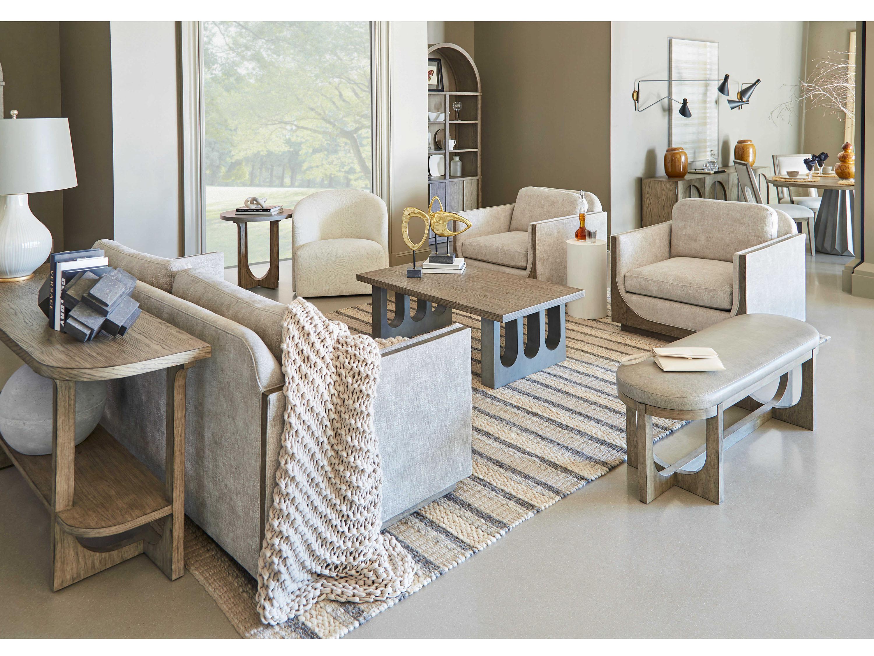 A.R.T. Furniture Garrison Round Resin Emory White End Table