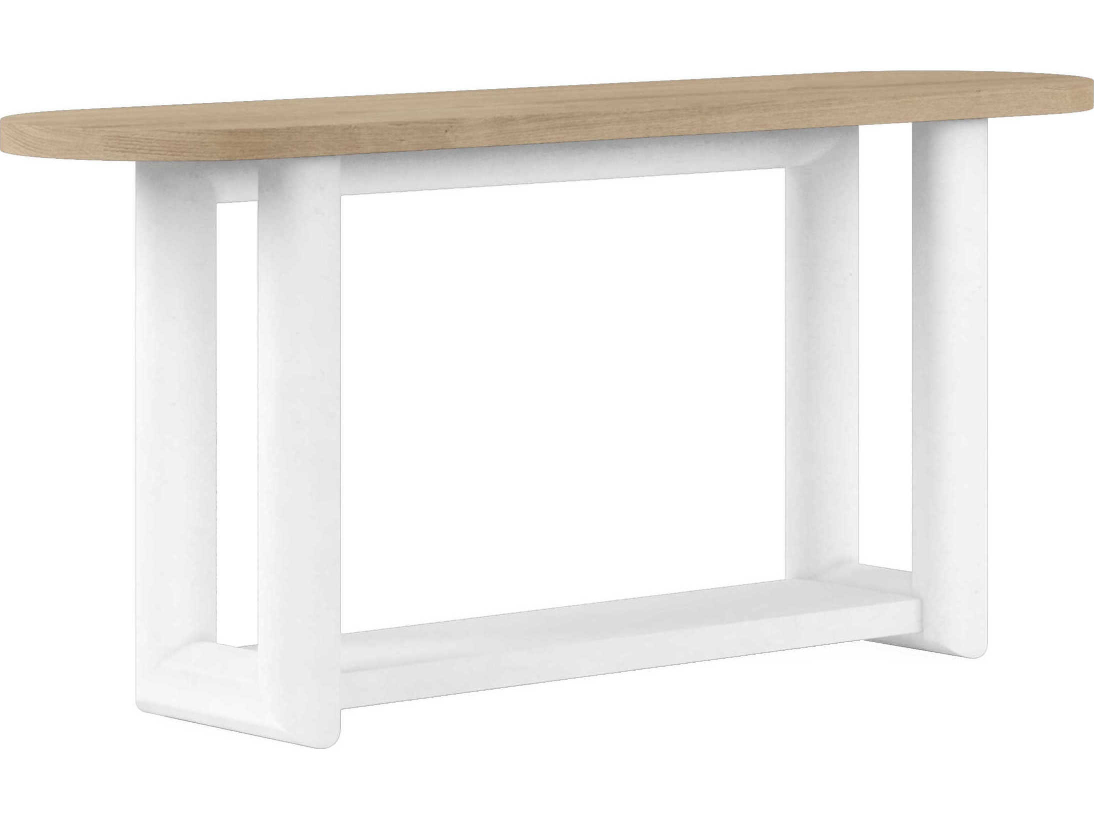 A.R.T. Furniture Garrison Oval Wood Washed Oak Console Table