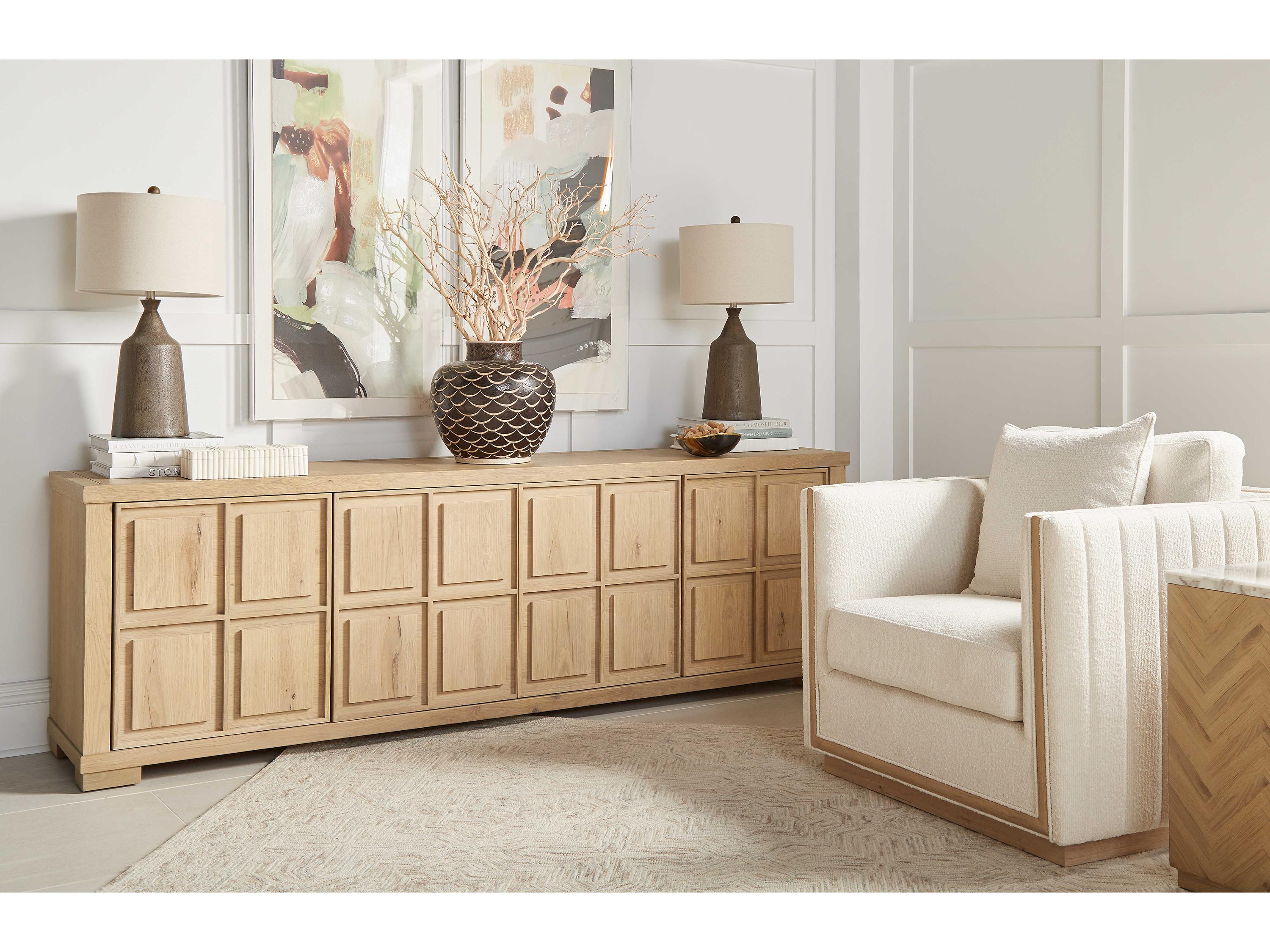 A.R.T. Furniture Garrison 94" Parrawood Washed Oak Media Console