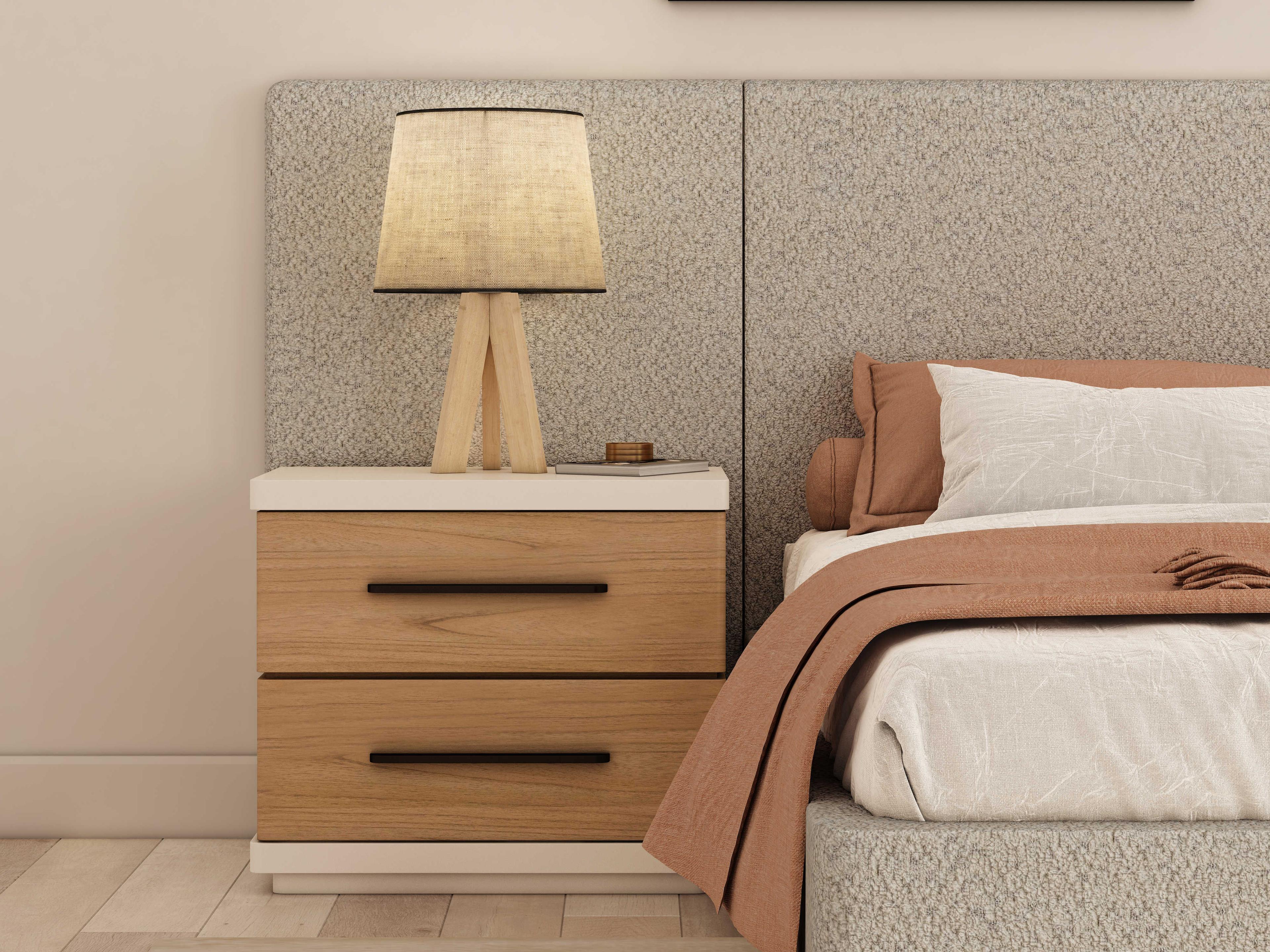 A.R.T. Furniture Portico Sienna White Parrawood Upholstered Queen Panel Bed